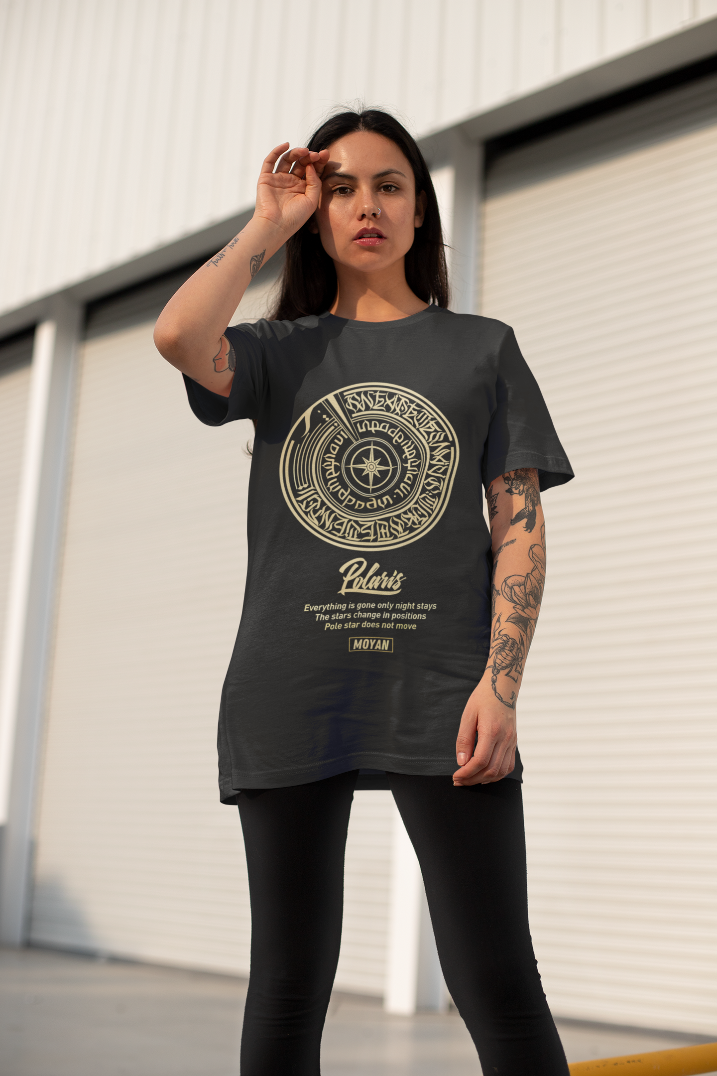 Everything Is Gone Only Night Stays Unisex Black Oversized Tshirt | DJ Paroma Collection | ATOM