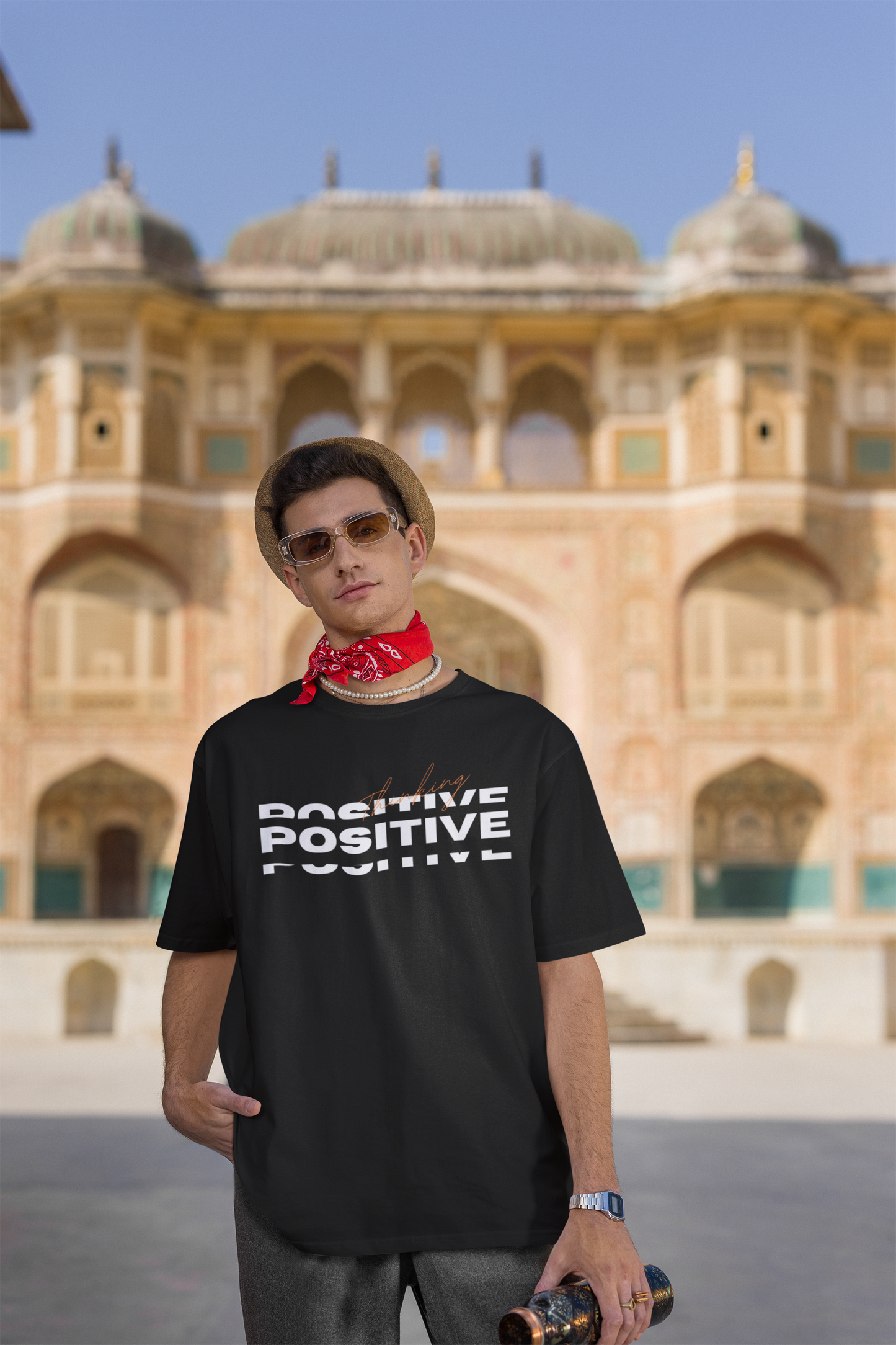 Positive Unisex Black Oversized T-Shirt | Ashish Mishra Collection | ATOM NEW YORK