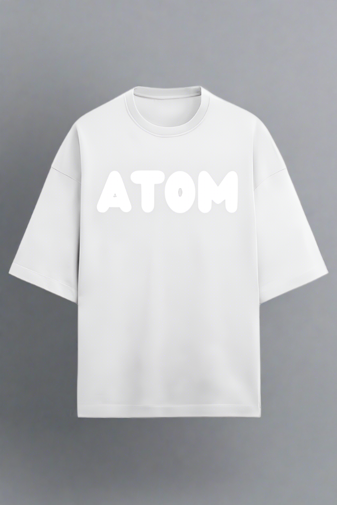 Terry (280 GSM) Signature PUFF PRINT White Oversize T-Shirt For Men