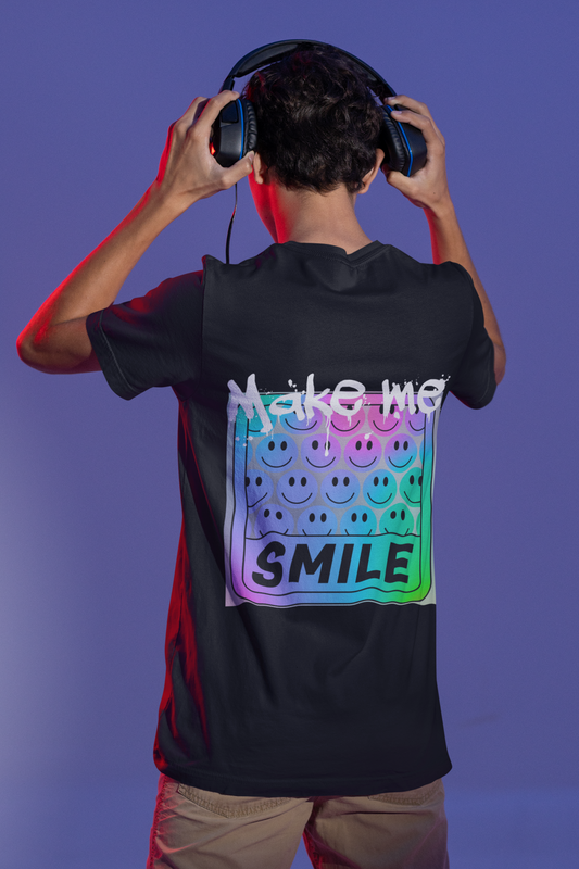 Make Me Smile Unisex Black Oversized Tshirt | DJ Paroma Collection | ATOM