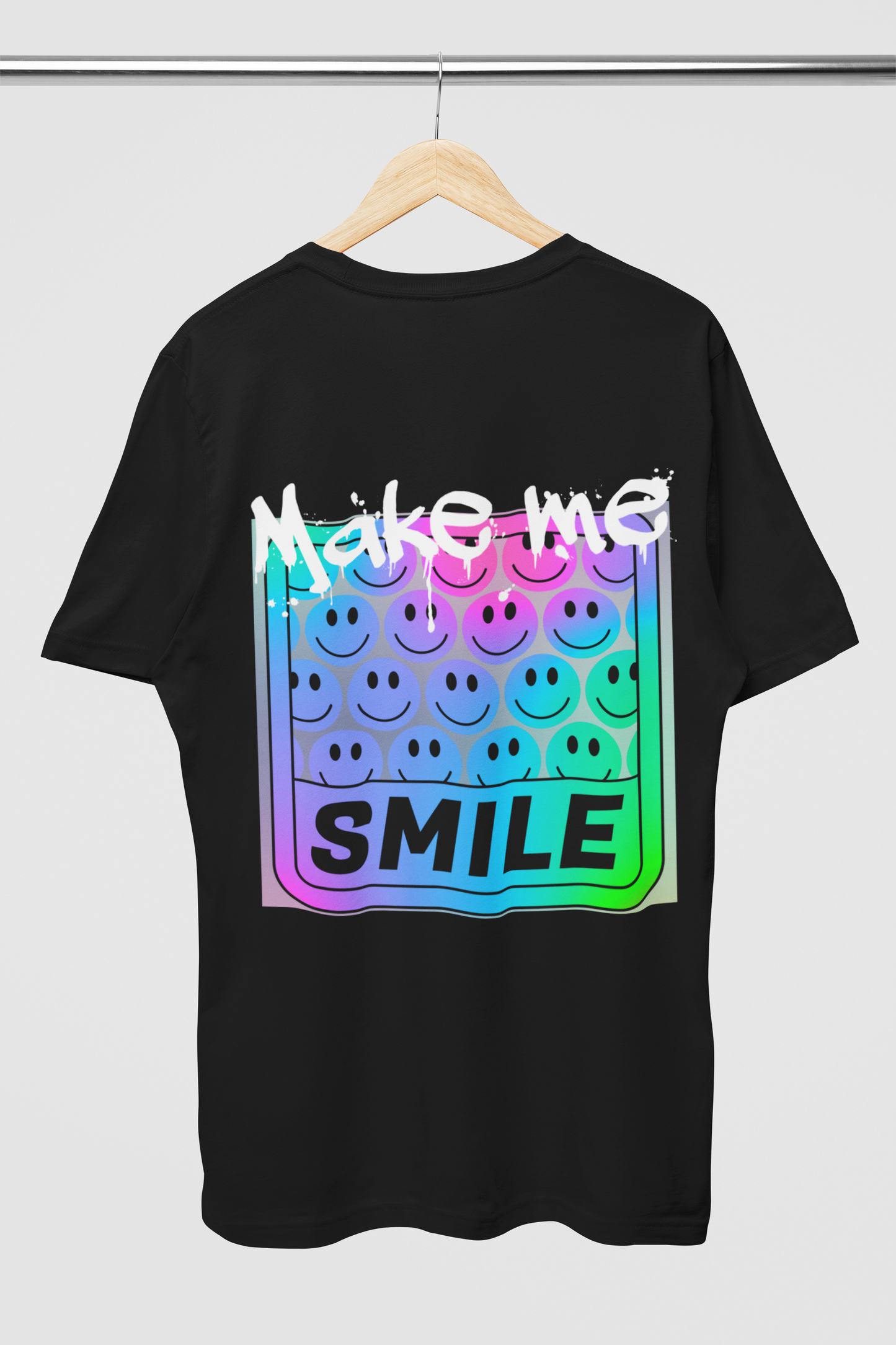 Make Me Smile Unisex Black Oversized Tshirt | DJ Paroma Collection | ATOM