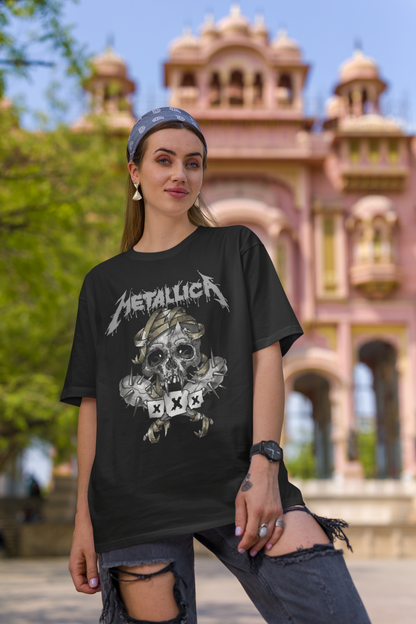 Metallica Unisex Black Oversized Tshirt | DJ Paroma Collection | ATOM