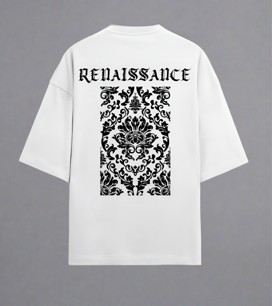 Terry (280 GSM) Renaissance White Oversize T-Shirt For Men