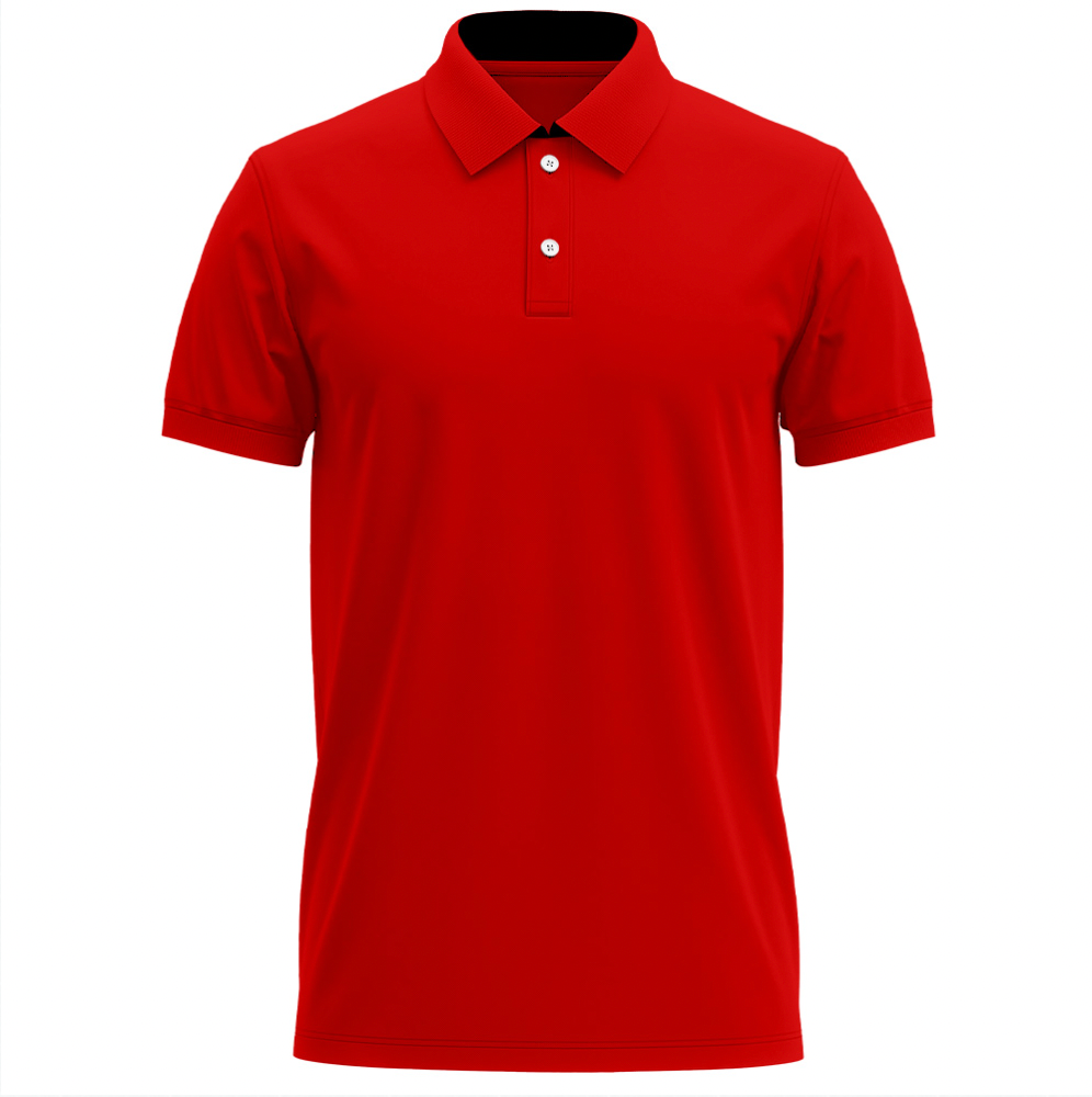 ATOM New York Dry Fit Polo Neck Red T-Shirt For Men