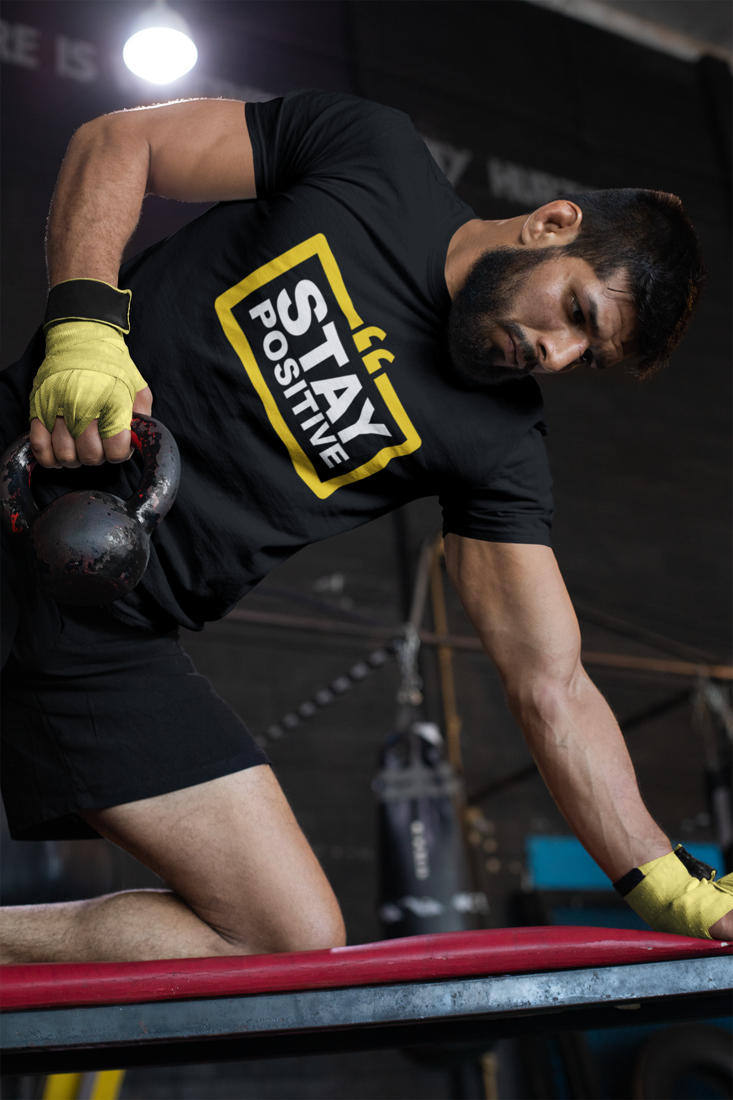Stay Positive Unisex Black Oversized T-Shirt | Ashish Mishra Collection | ATOM NEW YORK