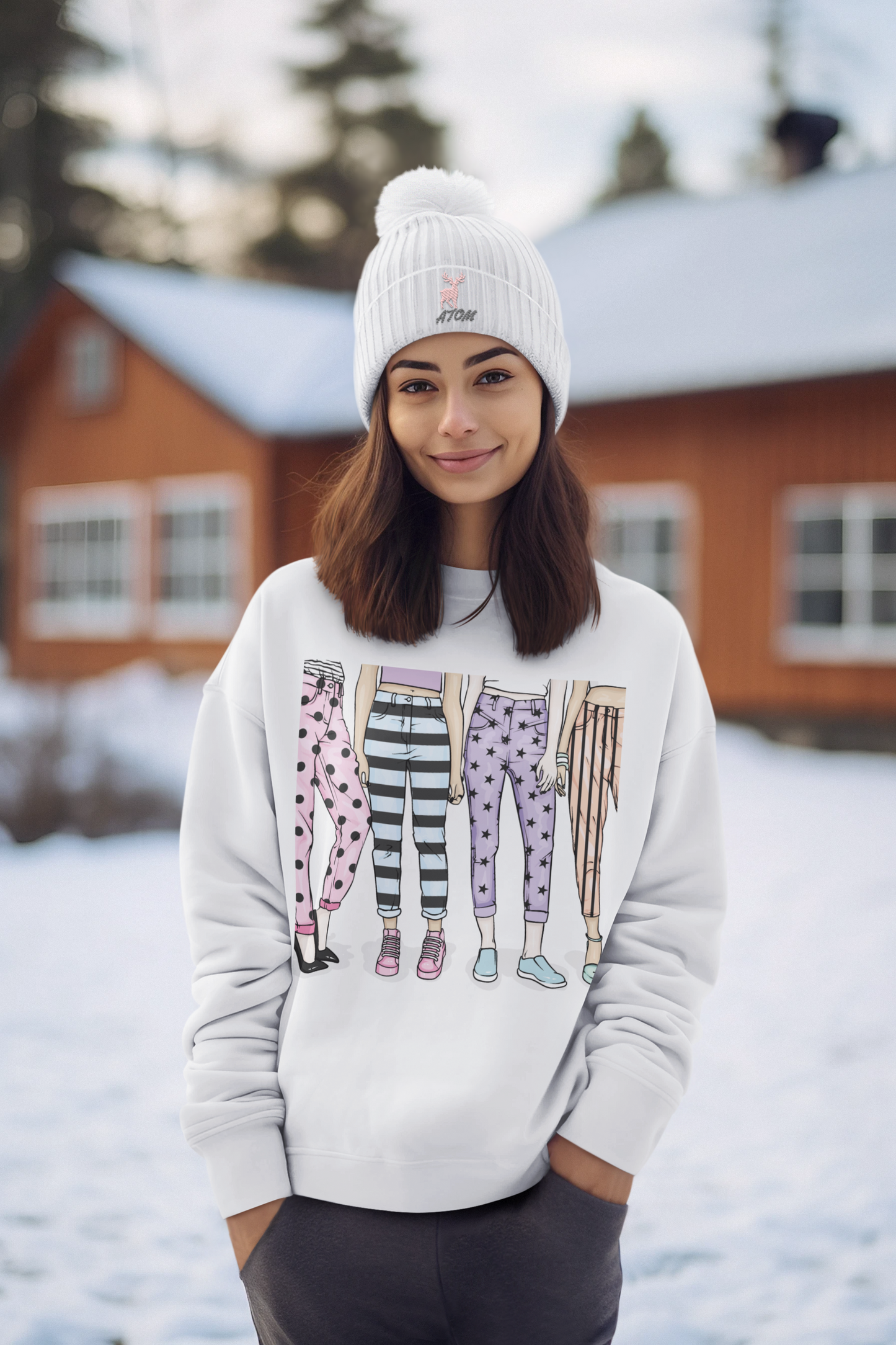Fashion White Sweatshirt For Women