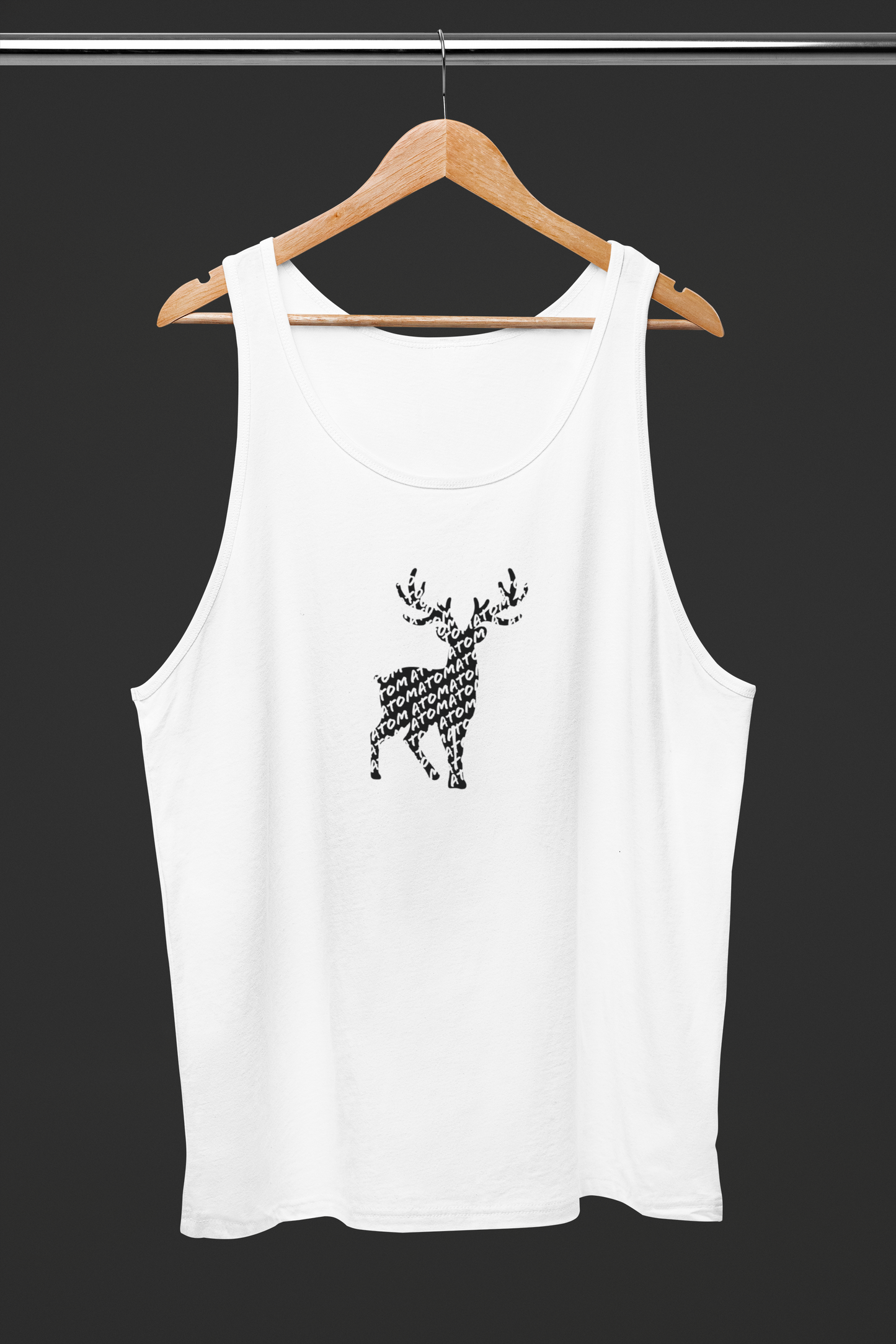 ATOM Deer Mascot White Tank Top For Women