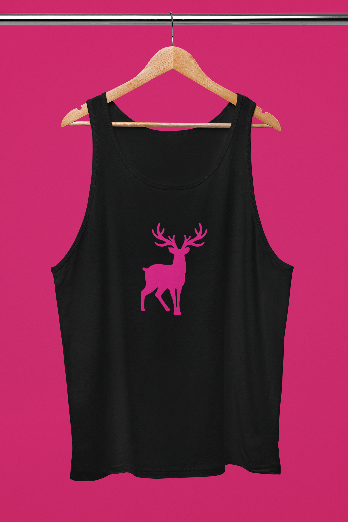 ATOM Pink Mascot Black Tank Top For Women