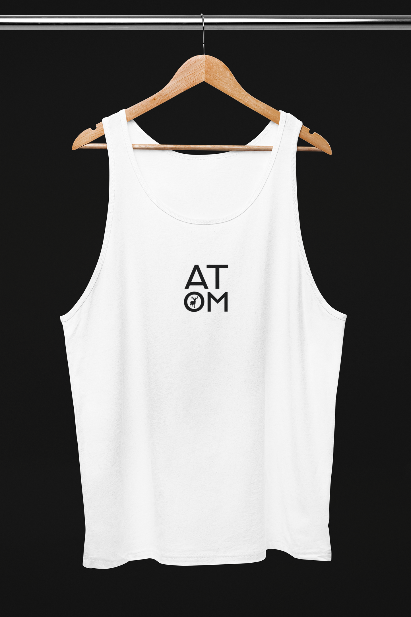 ATOM B/W Block White Tank Top For Women