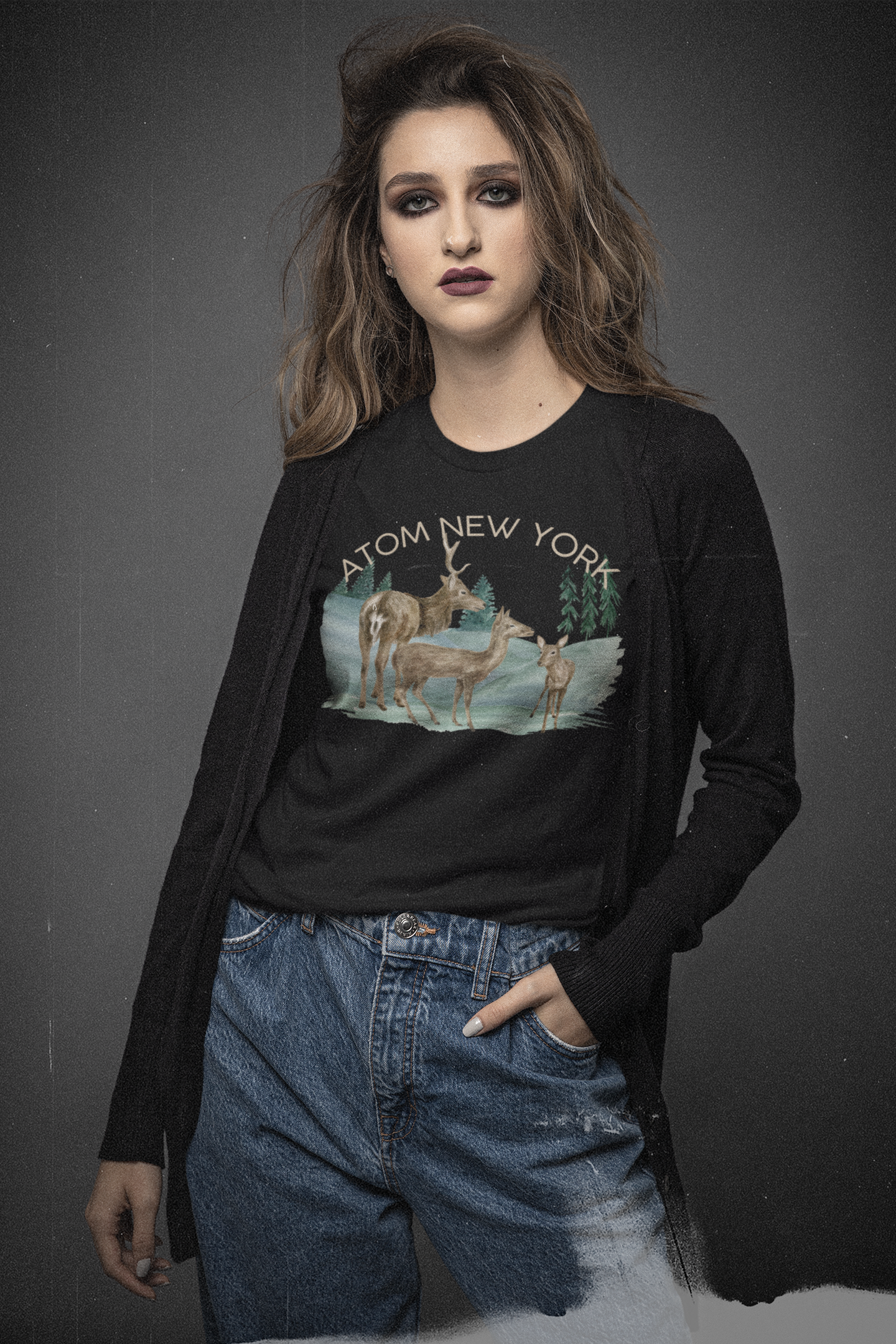 ATOM Signature In The Wild Black T-Shirt For Women
