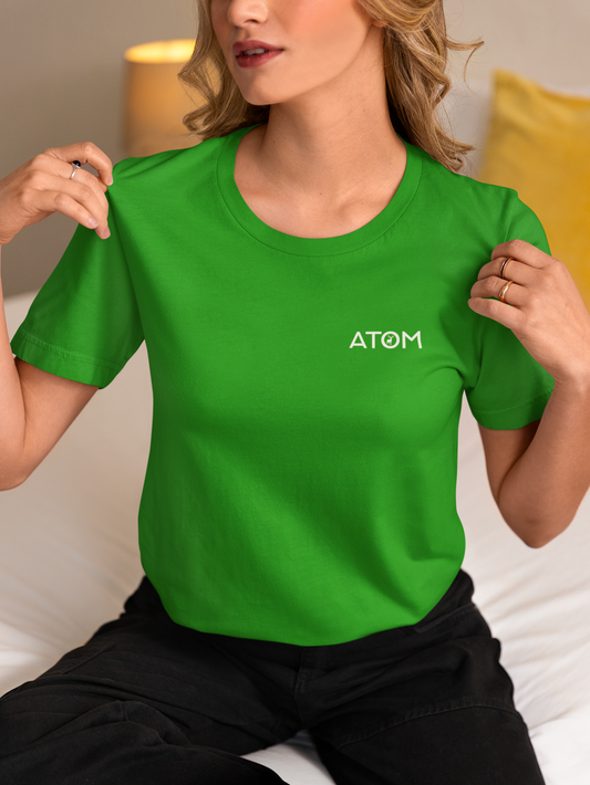 ATOM Logo Basic Flag Green T-Shirt For Women