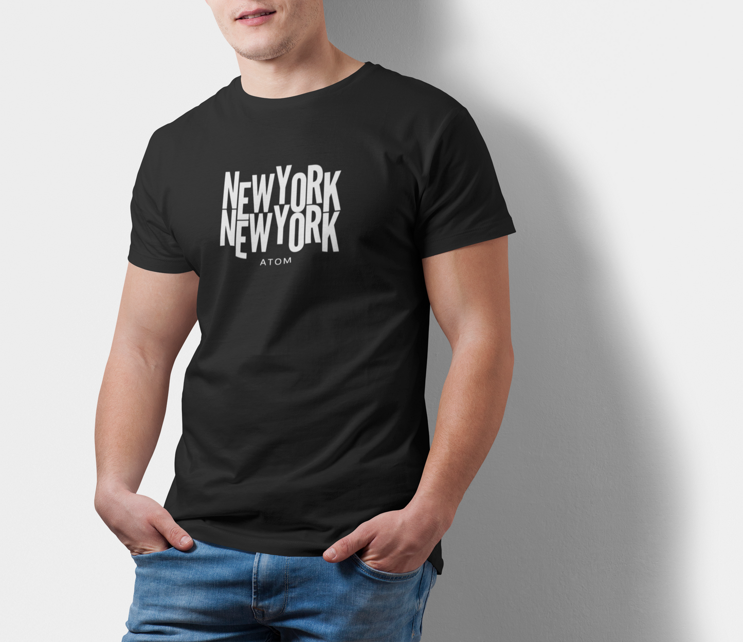 ATOM Signature Paradox Black T-Shirt For Men