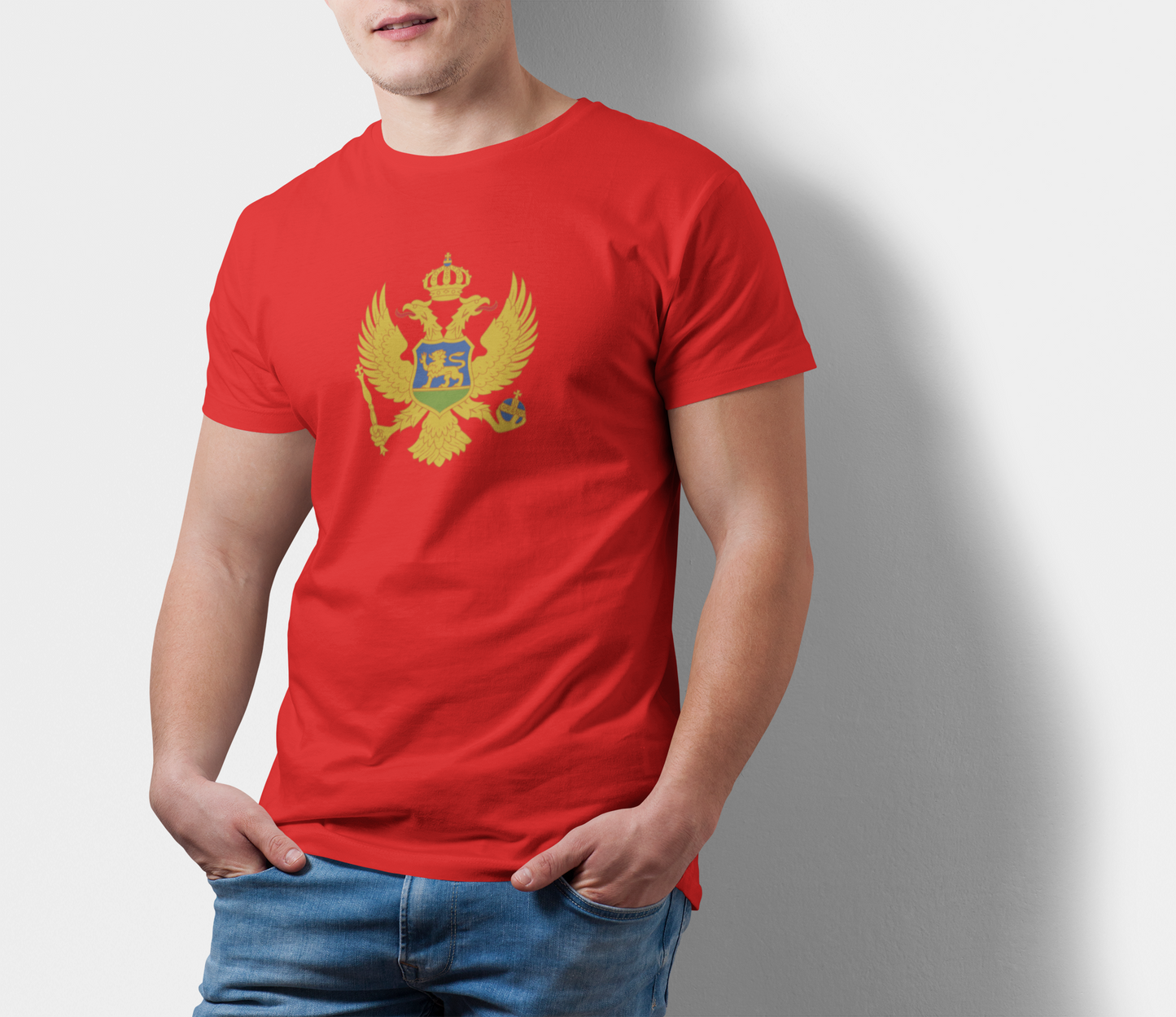 ATOM Signature Montenegro Flag Red T-Shirt For Men