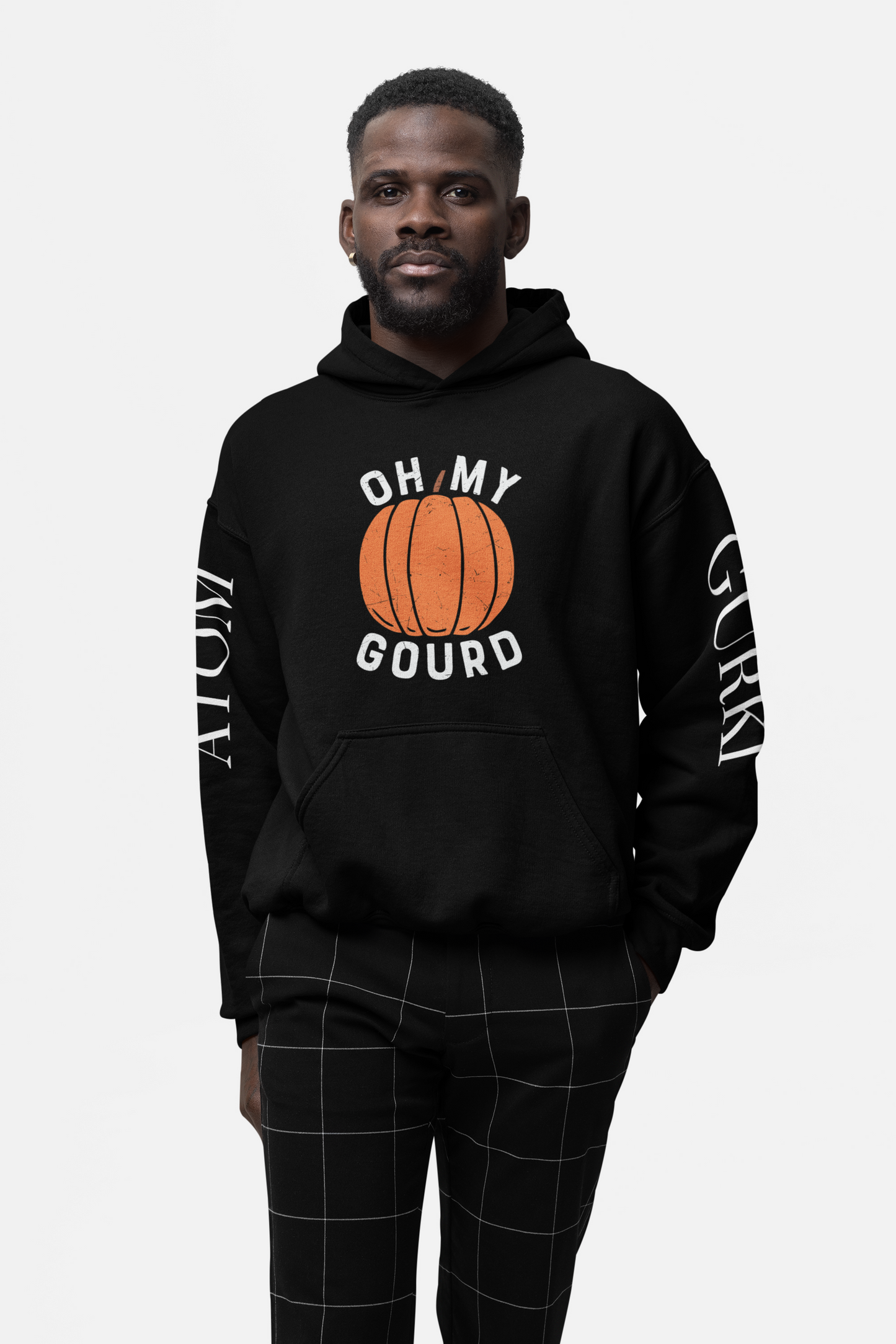 Oh My Gourd Black Unisex Pure Cotton Hoodie | Masterchef Gurkirat Collection | ATOM