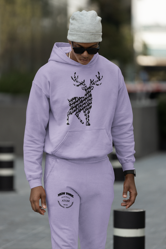 ATOM Signature Lavender Hoodie And Jogger Co-ord Set For Men