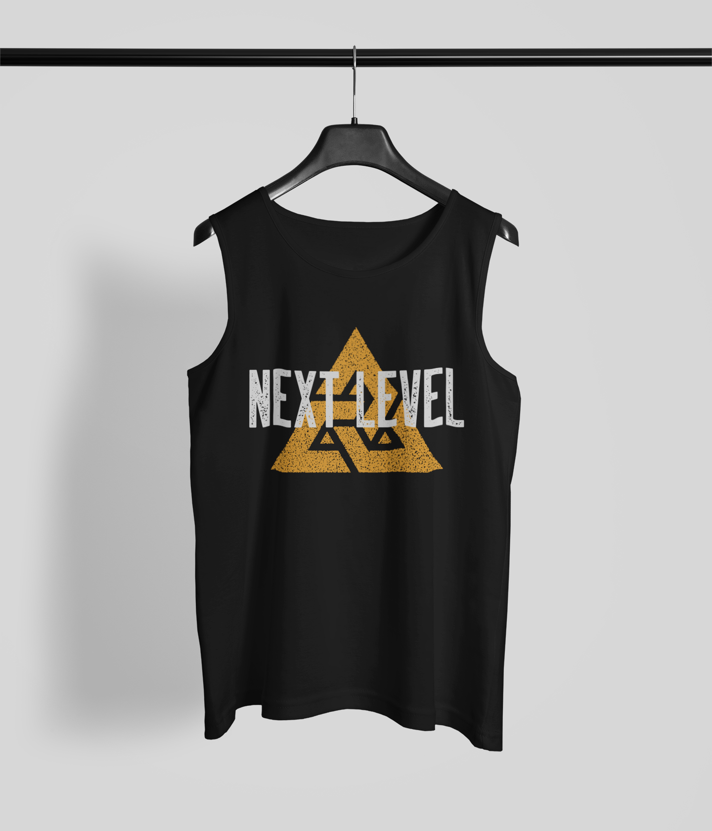 Next Level Black Pure Cotton Tank Top For Men | Tarun Kapoor Collection