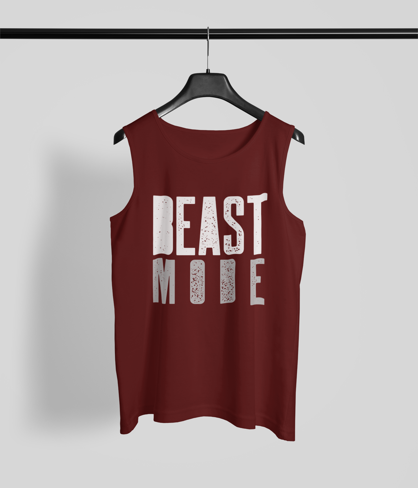 Beast Mode Pure Cotton Maroon Tank Top For Men | Tarun Kapoor Collection