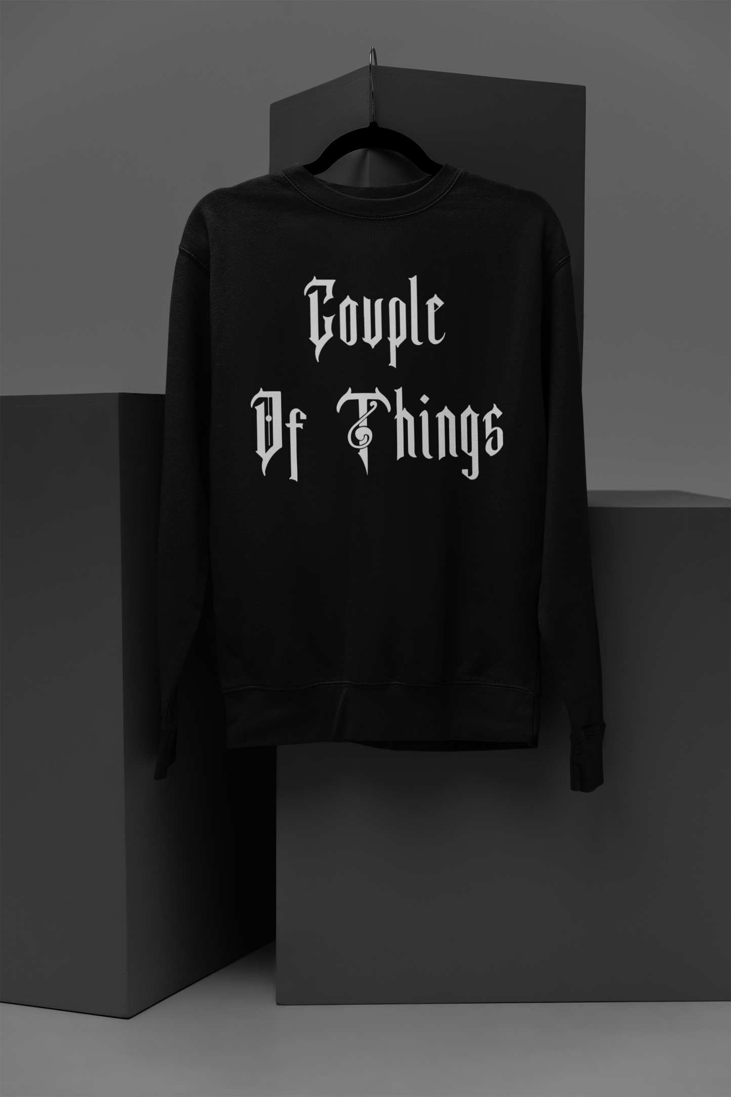 Couple Of Things Royal Font Black Unisex Sweatshirt | RJ Anmol Collection