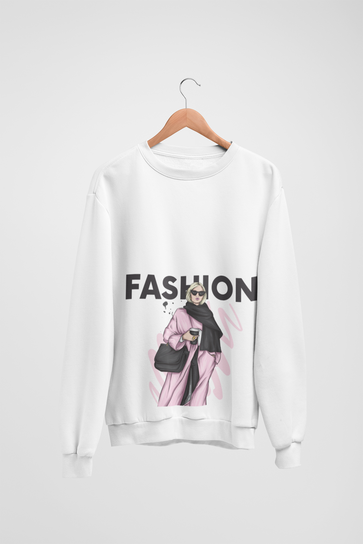 Fashion White Sweatshirt For Women