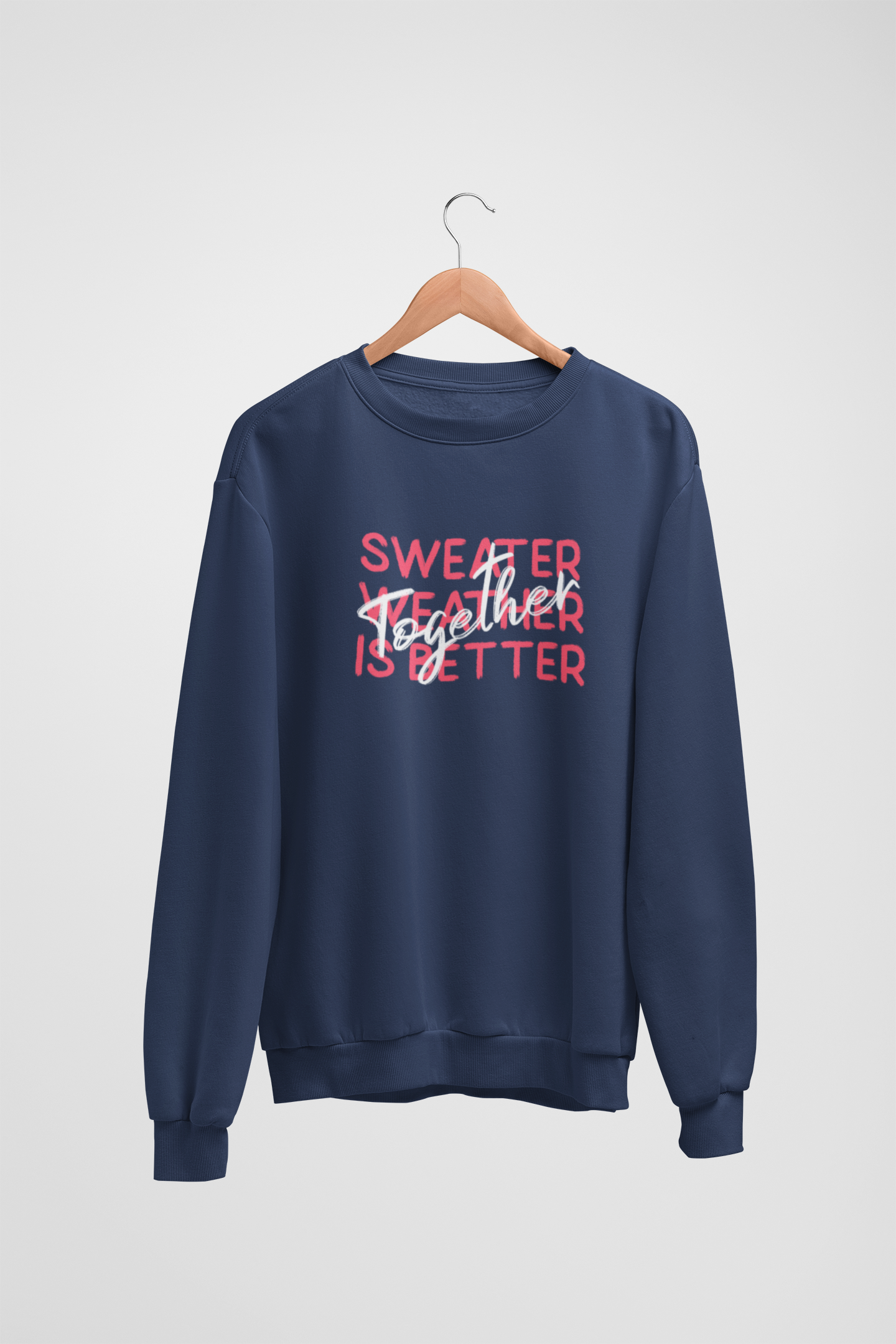 Sweater Weather Together Navy Blue Sweatshirt For Women