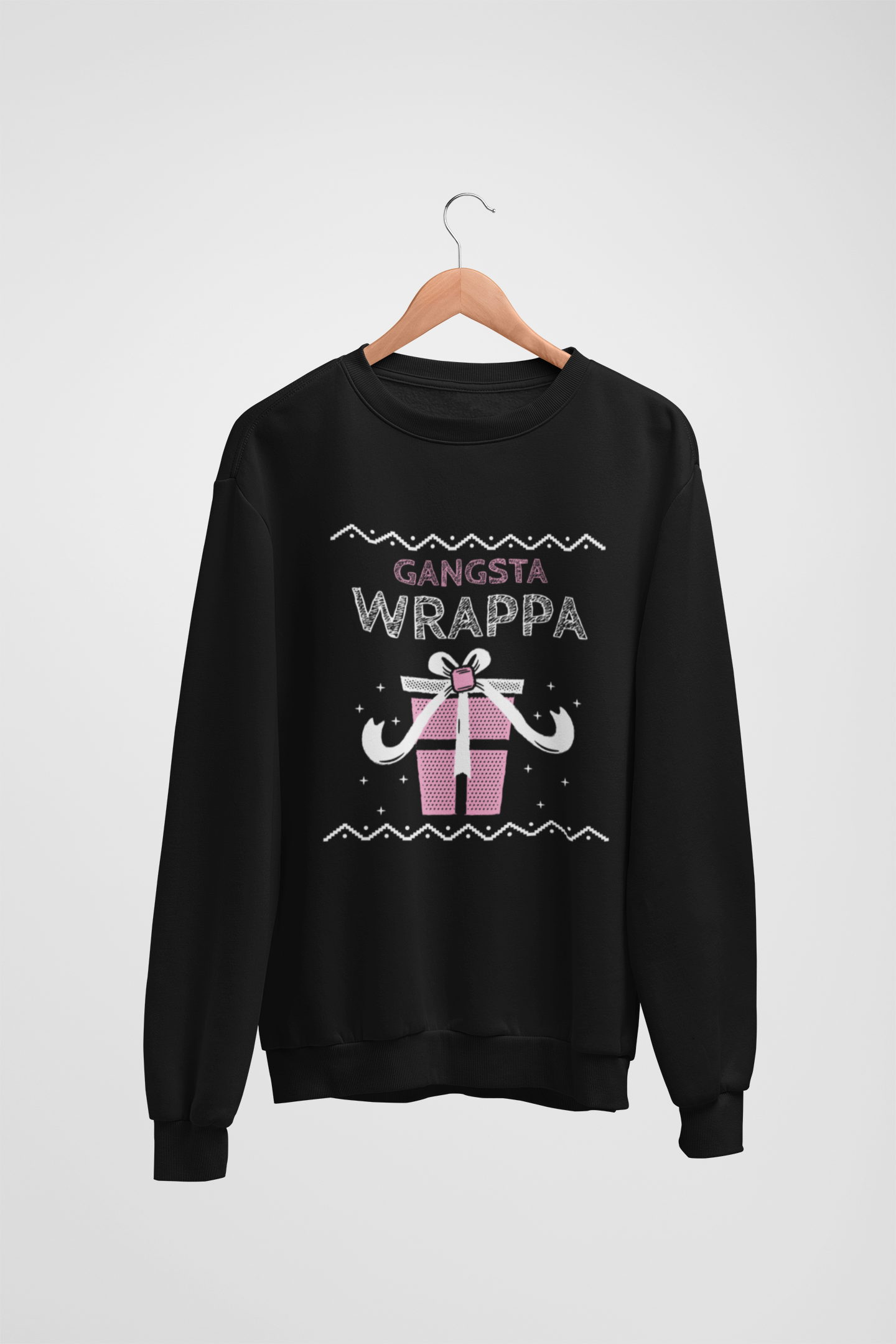 Gangsta Wrappa Black Sweatshirt For Women
