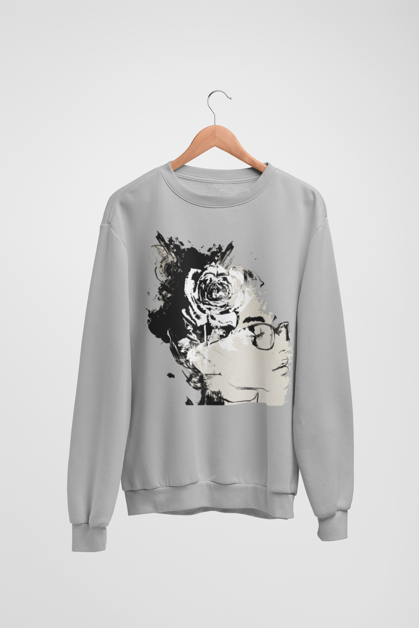 Stylish Woman Grey Sweatshirt For Women