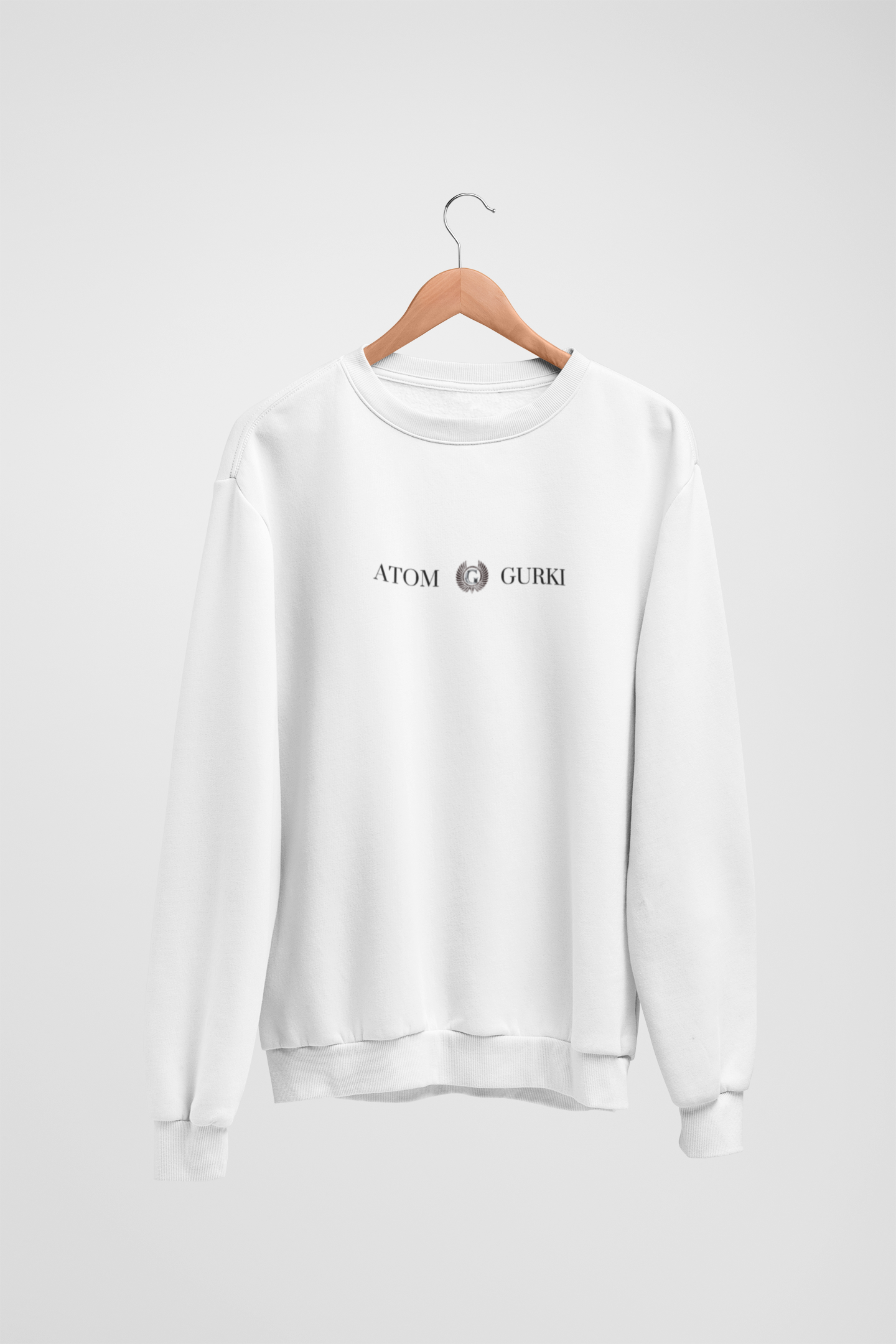Atom Gurki Crew Neck Unisex White Sweatshirt | Masterchef Gurkirat Collection