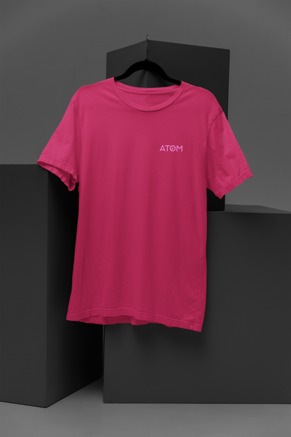 ATOM Logo Basic Pink T-Shirt For Women