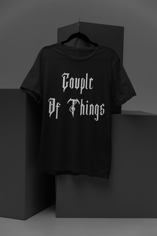 Couple Of Things Royal Font Black Round Neck T-Shirt For Men | RJ Anmol Collection