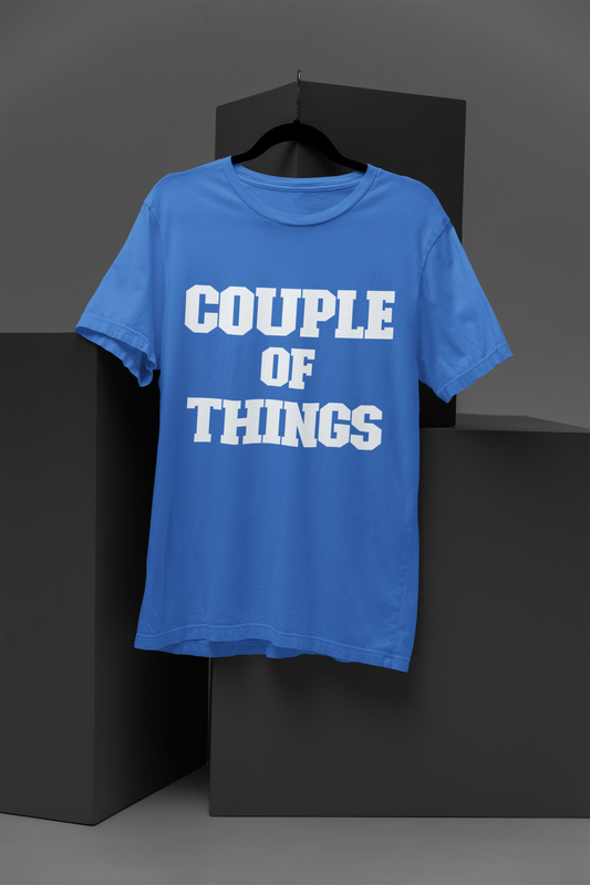 Couple Of Things White College Font Sky Blue Round Neck T-Shirt For Men | RJ Anmol Collection
