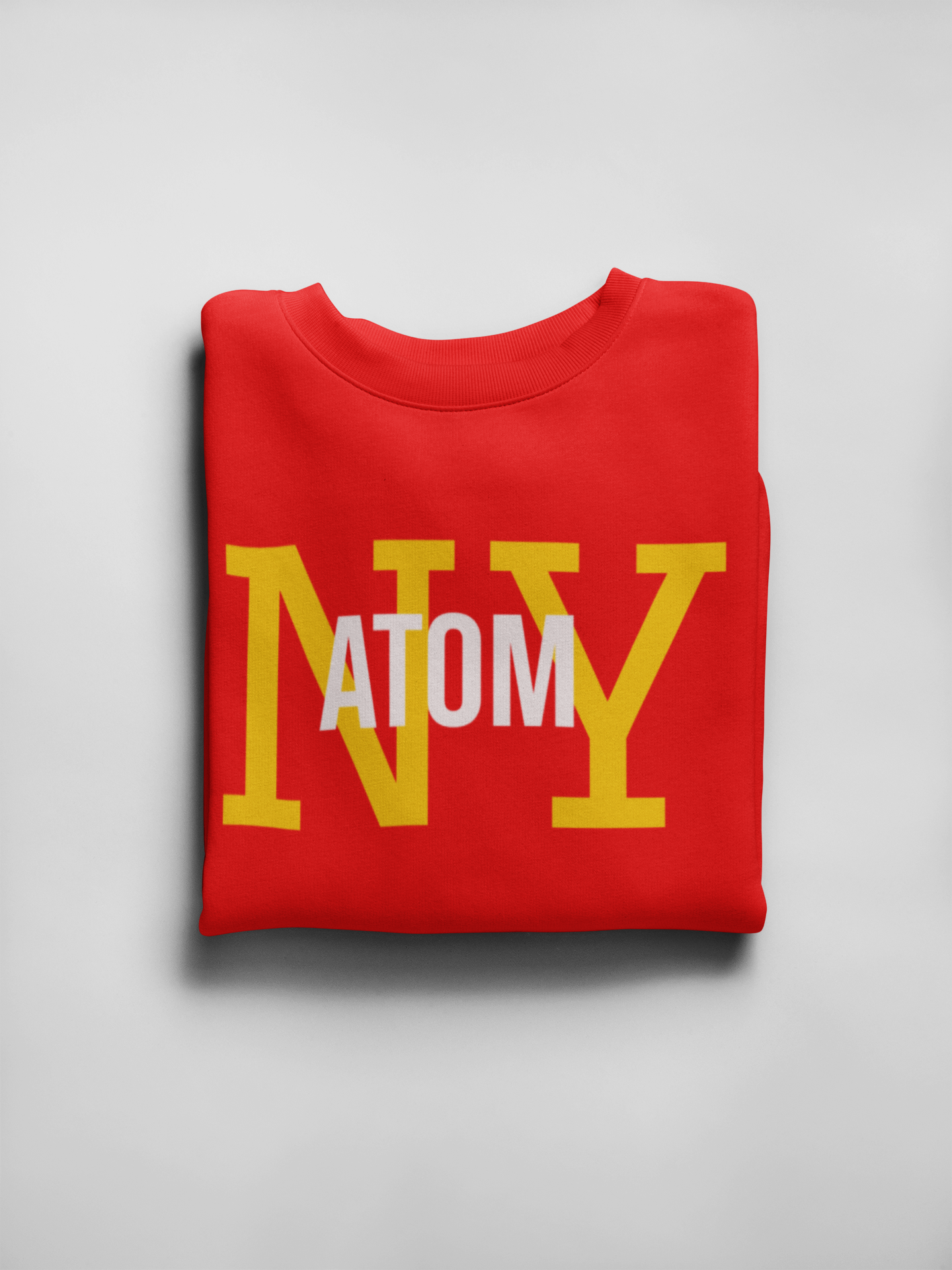 French Terry NY ATOM Red Unisex Oversize T-Shirt