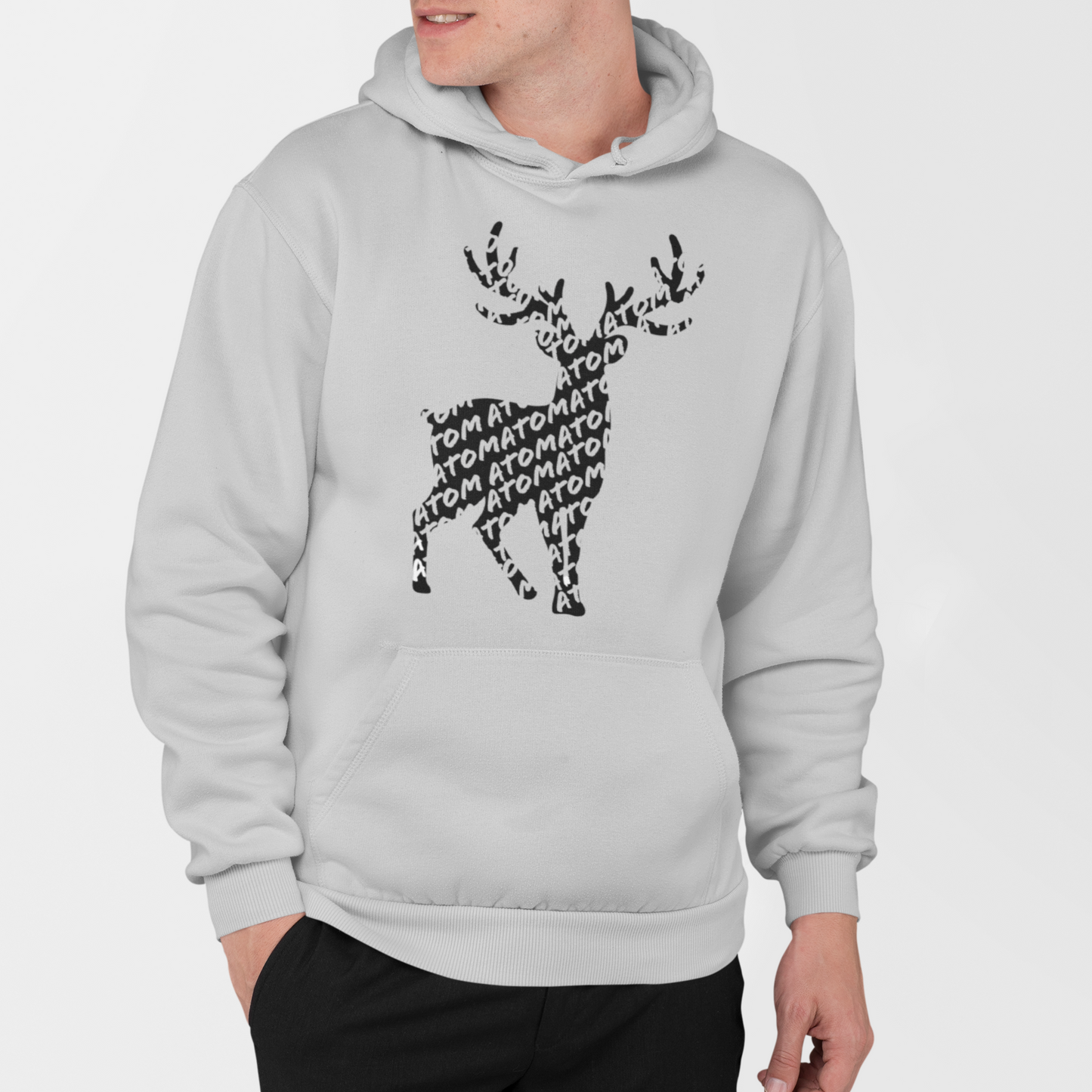 ATOM Signature Melange Grey Hoodie And Jogger Co-ord Set For Men