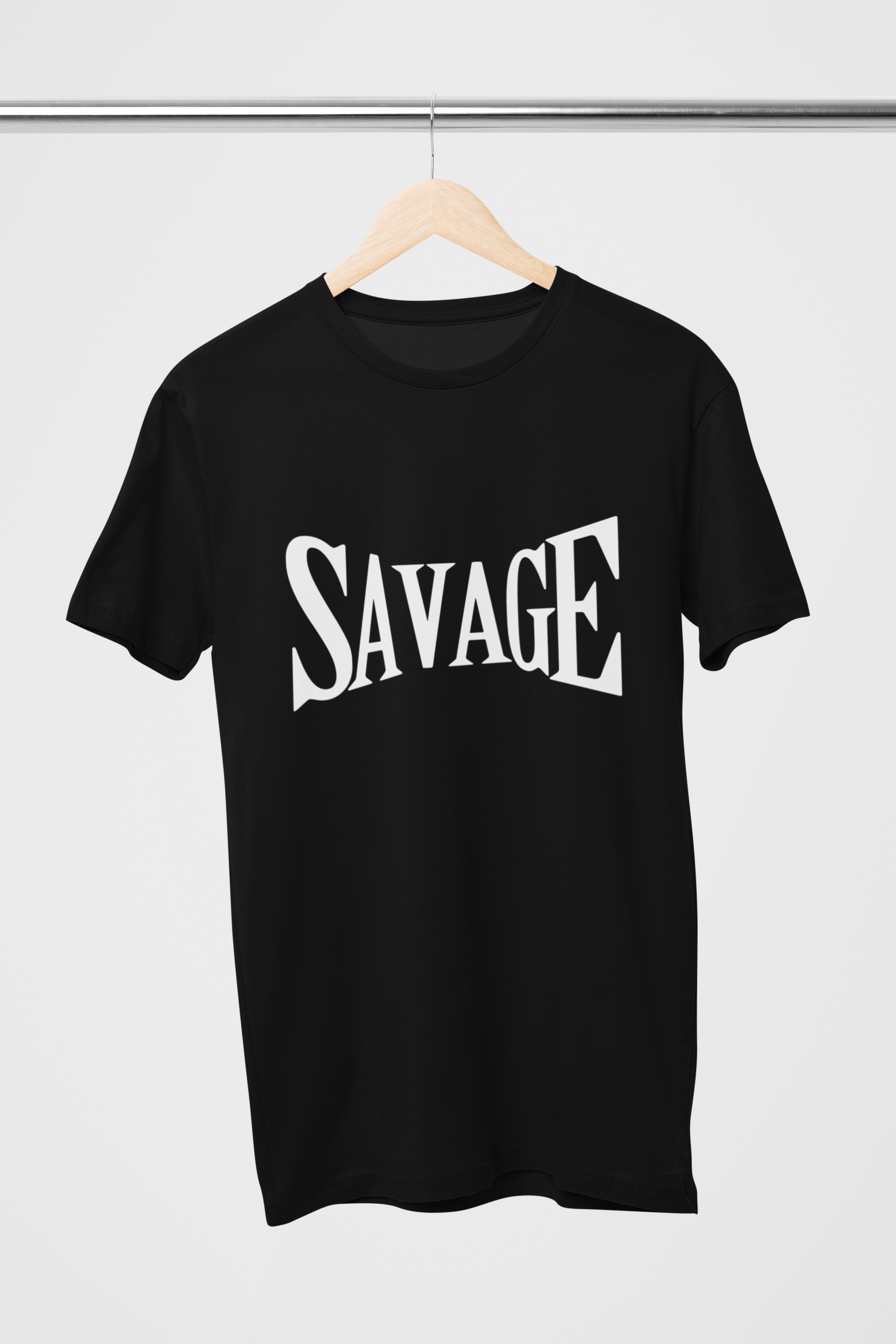 Savage Black Pure Cotton T-Shirt For Men | Tarun Kapoor Collection
