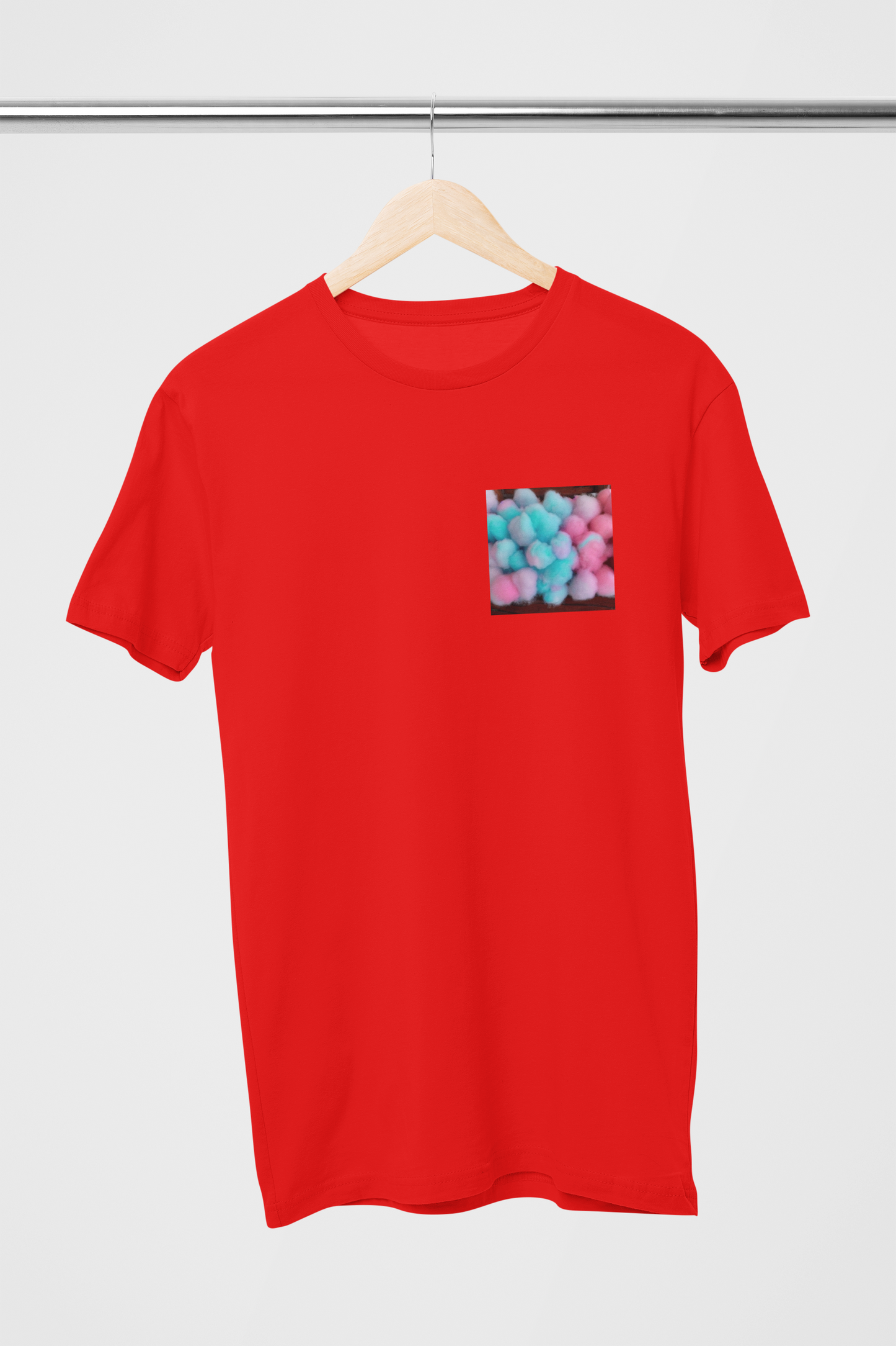 Cotton Candy Pocket Design Cotton Red T-Shirt For Men | Masterchef Gurkirat Collection | ATOM