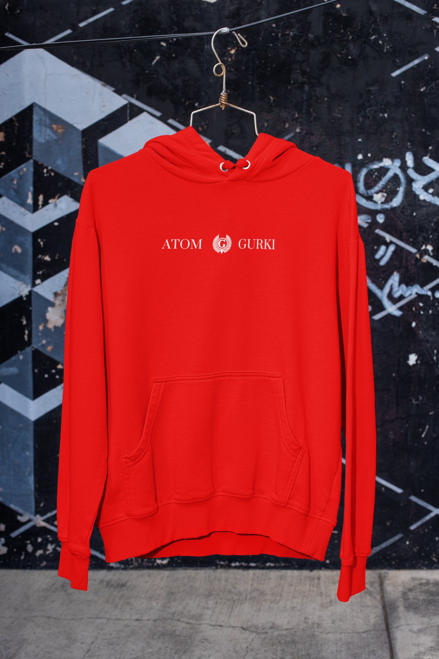 Atom Gurki Signature Red Unisex Pure Cotton Hoodie | Masterchef Gurkirat Collection | ATOM