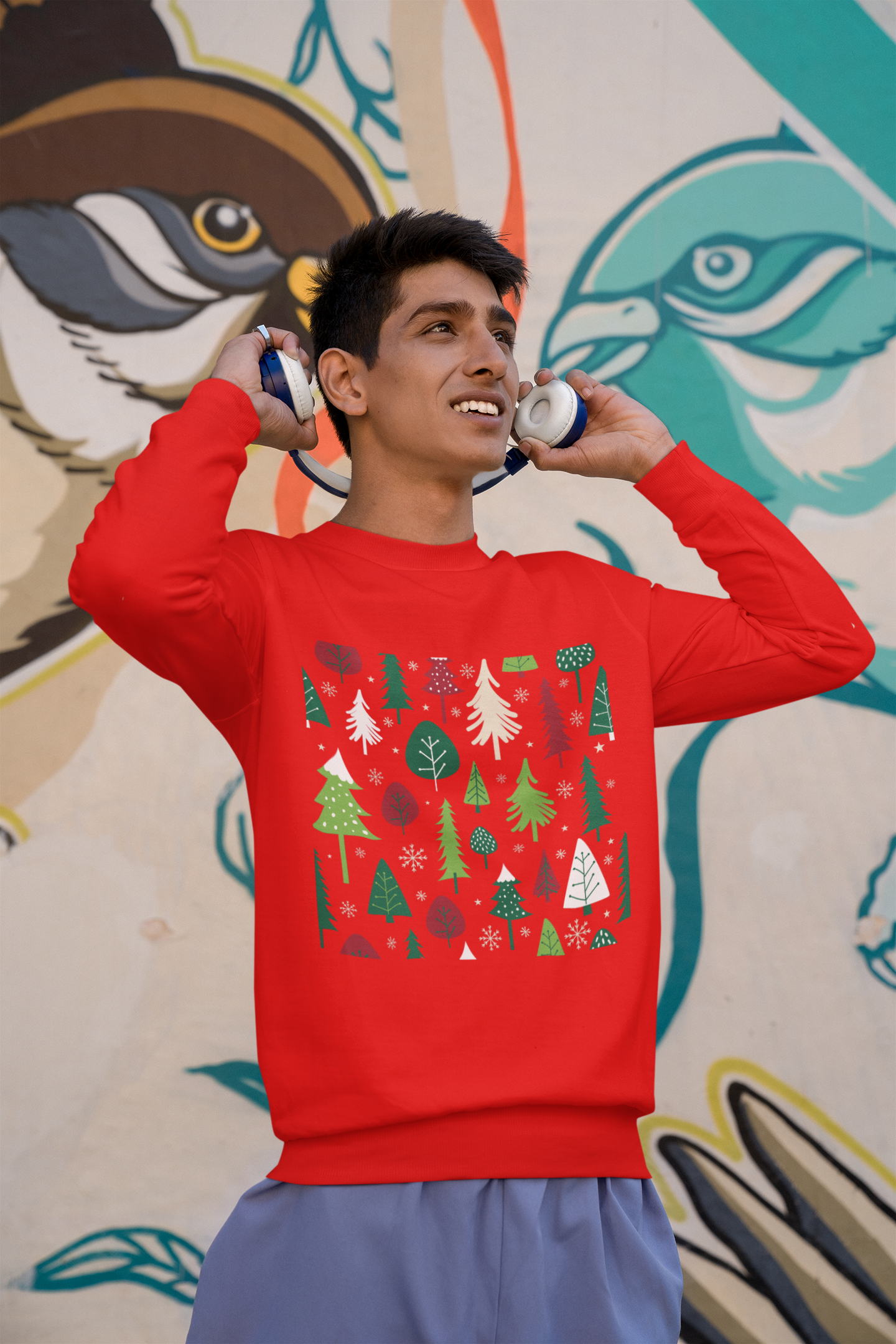 Red sweatshirt 2025 for men