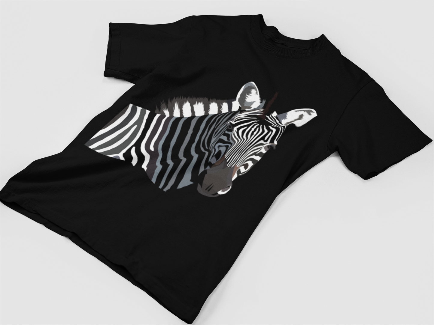 Zebra Black Oversized Pure Cotton T-Shirt For Men | Tarun Kapoor Collection