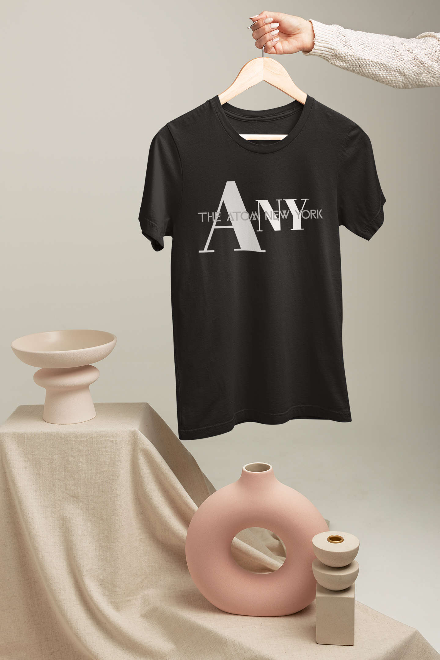 French Terry ANY Black Unisex Oversize T-Shirt