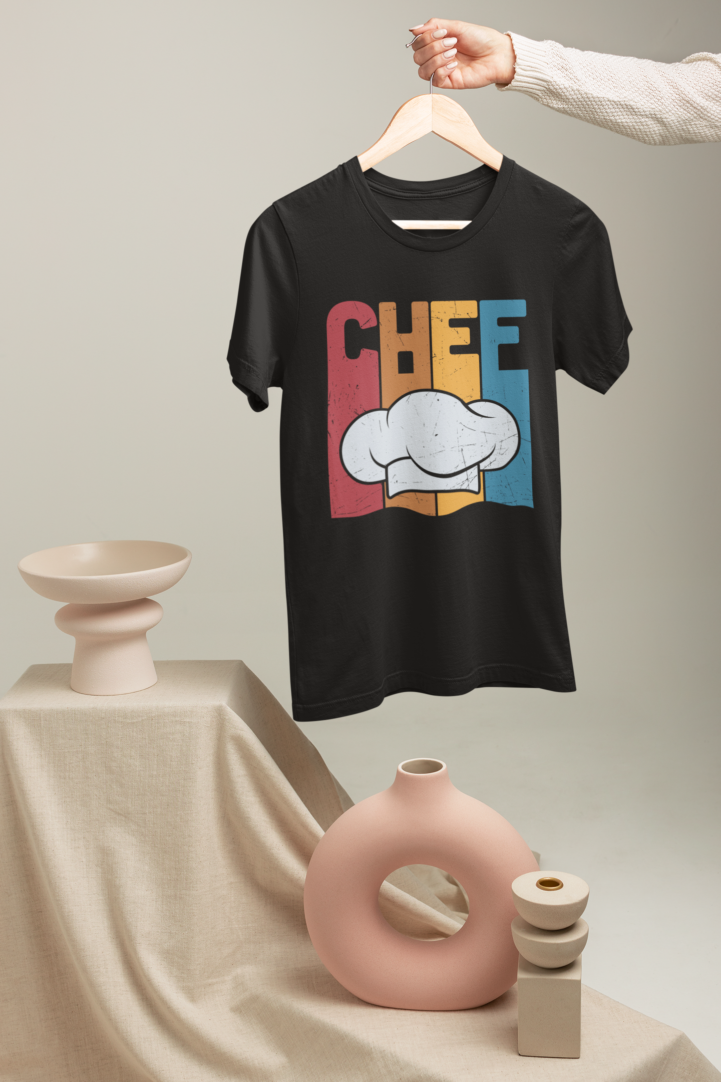 Chef French Terry Oversized Black Unisex T-Shirt | Masterchef Gurkirat Collection | ATOM