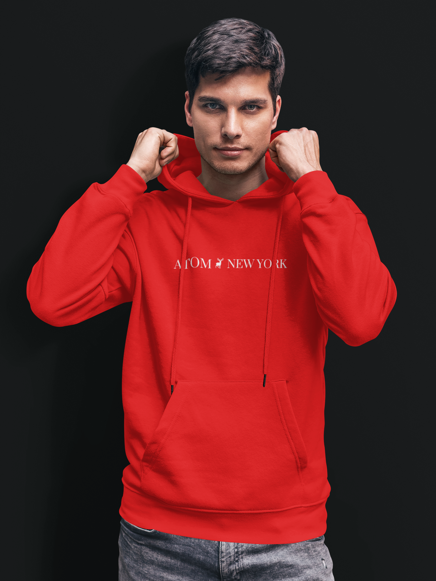 Signature Red Hoodie For Men ATOM