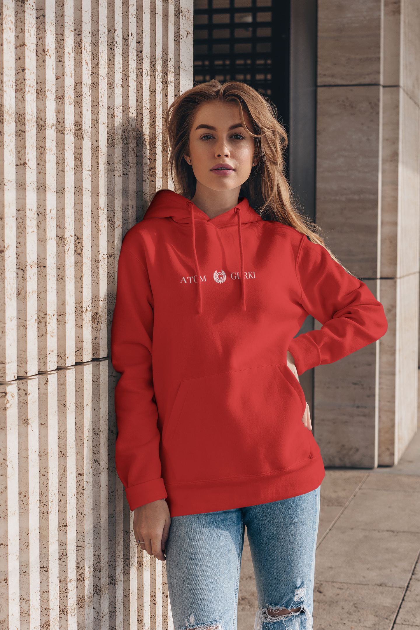 Atom Gurki Signature Red Unisex Pure Cotton Hoodie | Masterchef Gurkirat Collection | ATOM