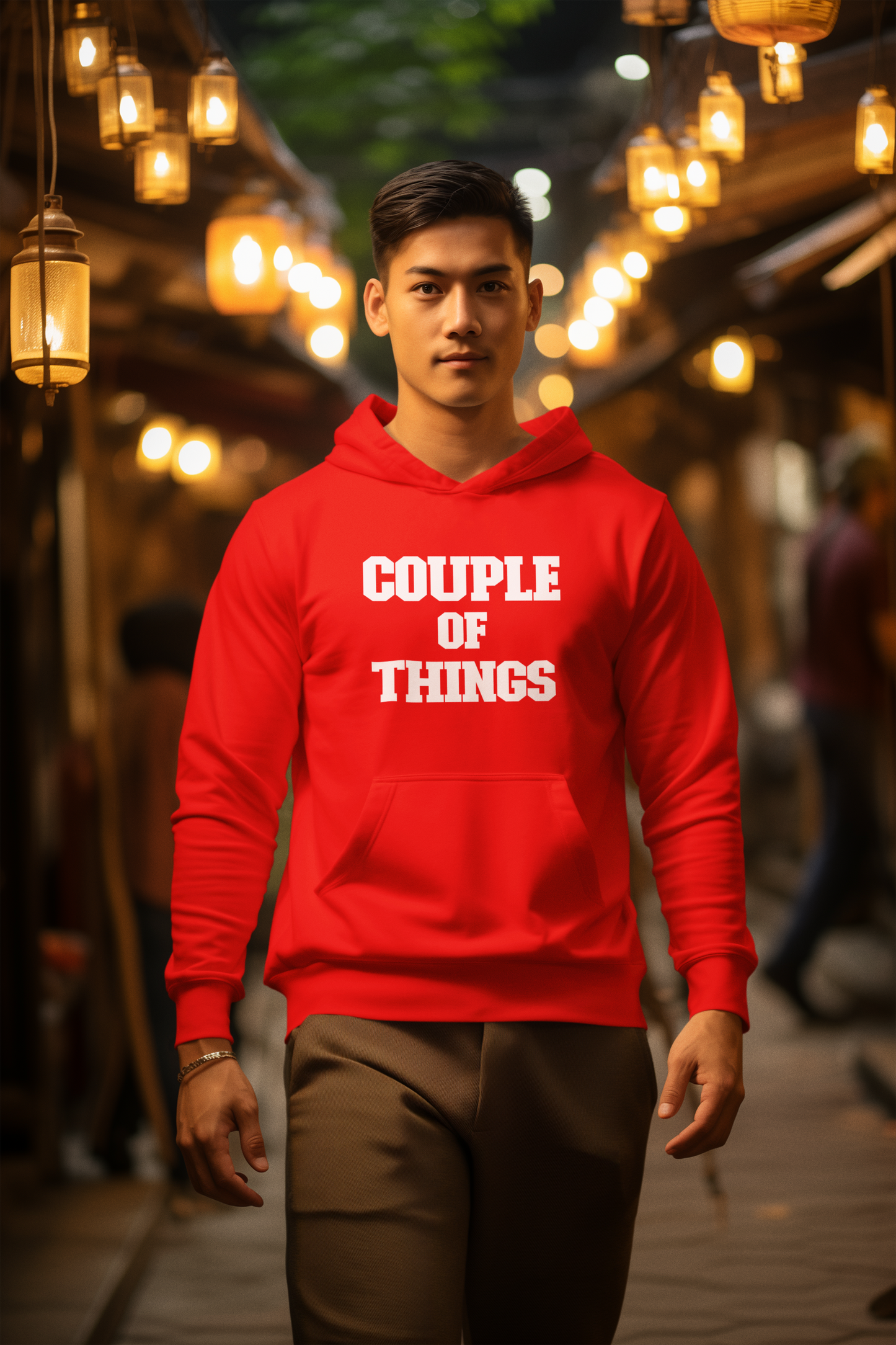 Couple Of Things White College Font Unisex Red Hoodie | RJ Anmol Collection