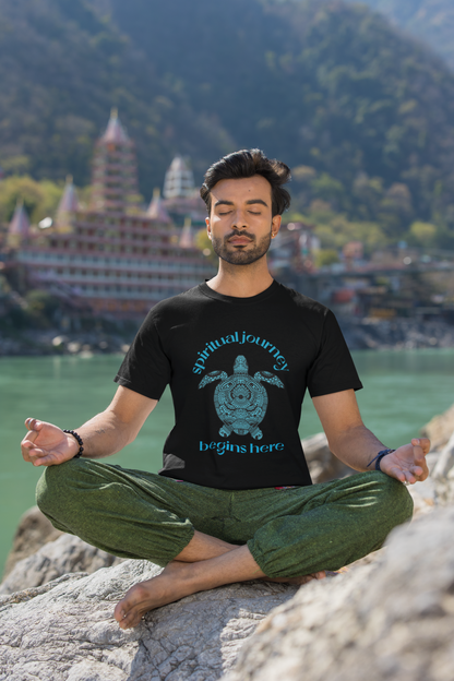 Spiritual journey Cotton Unisex T-Shirt | Iris Yog Collection | ATOM