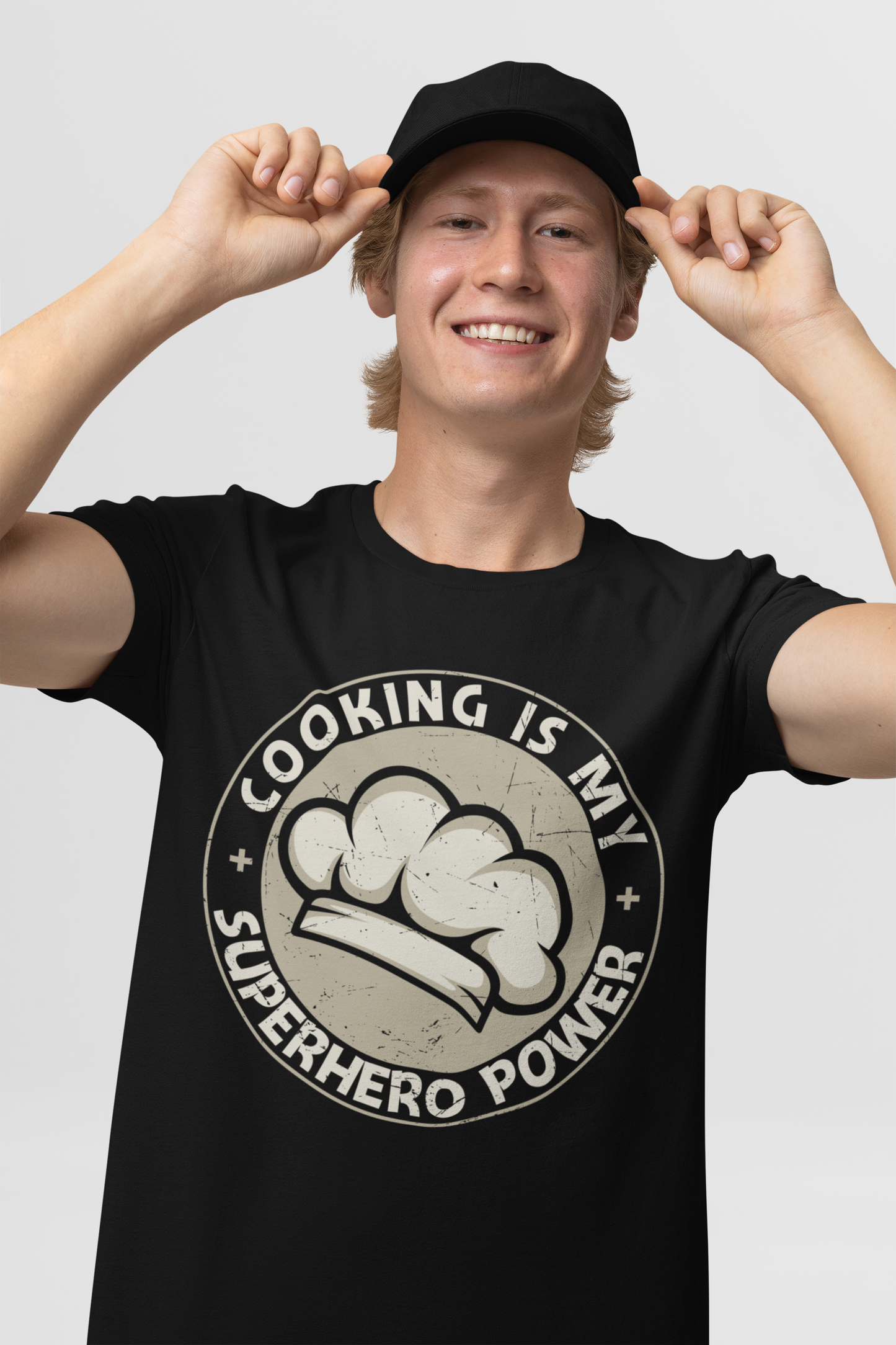Cooking Super Power Cotton Black T-Shirt For Men | Masterchef Gurkirat Collection | ATOM