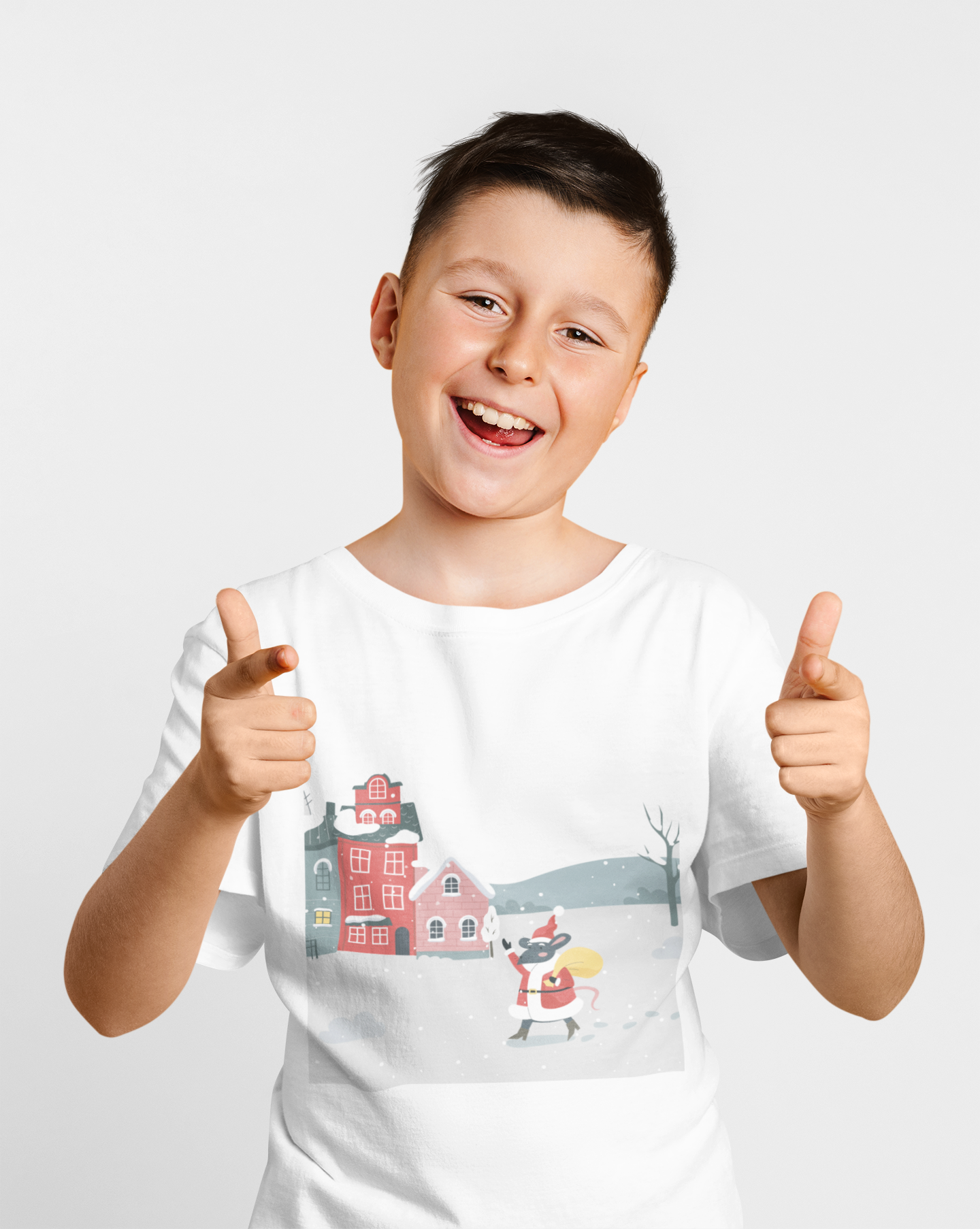 White Christmas White T-Shirt For Boys