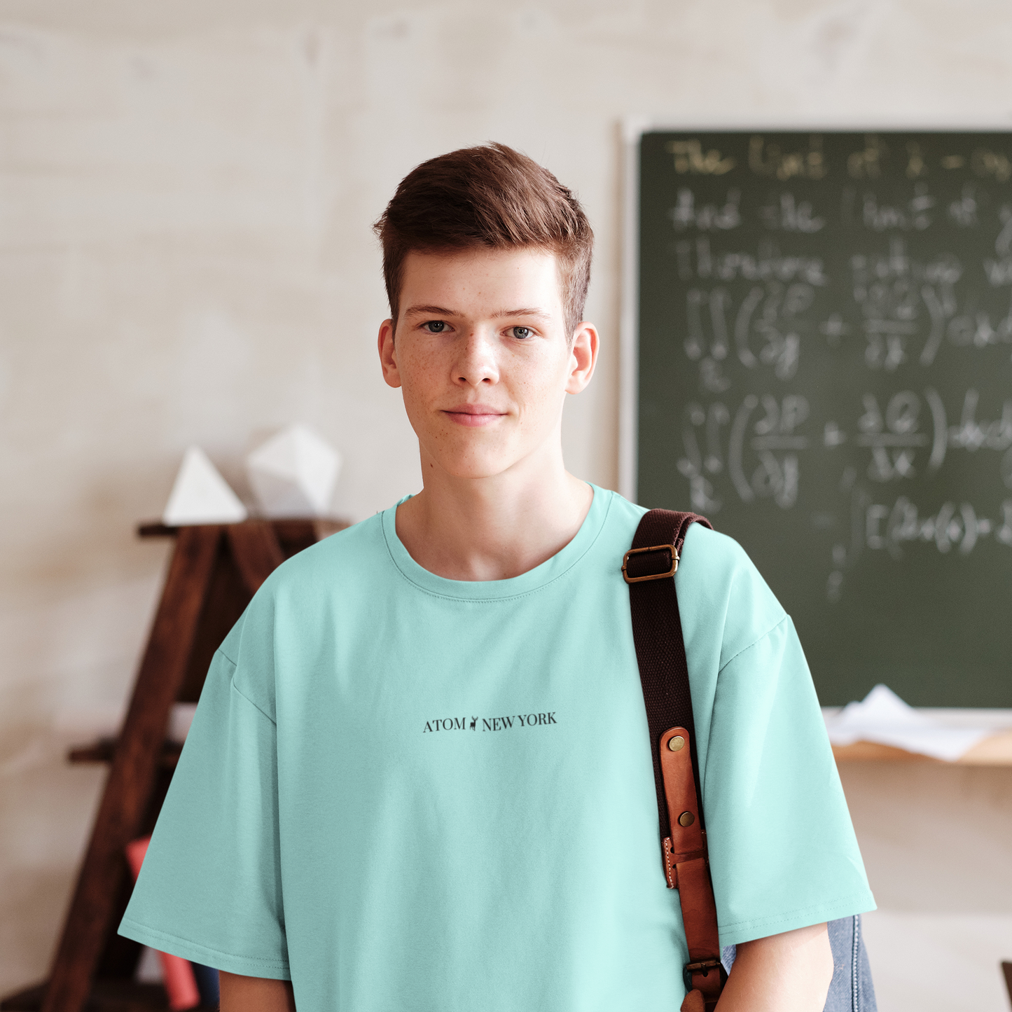 ATOM NEW YORK ESSENTIAL Mint Oversized T-Shirt For Men