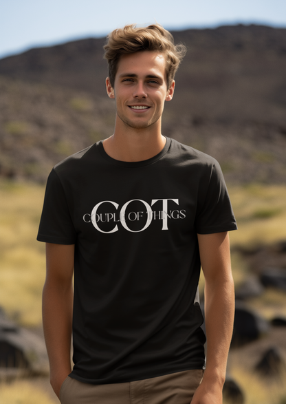 COT Signature Black Round Neck T-Shirt For Men | RJ Anmol Collection