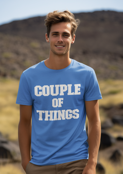 Couple Of Things White College Font Sky Blue Round Neck T-Shirt For Men | RJ Anmol Collection