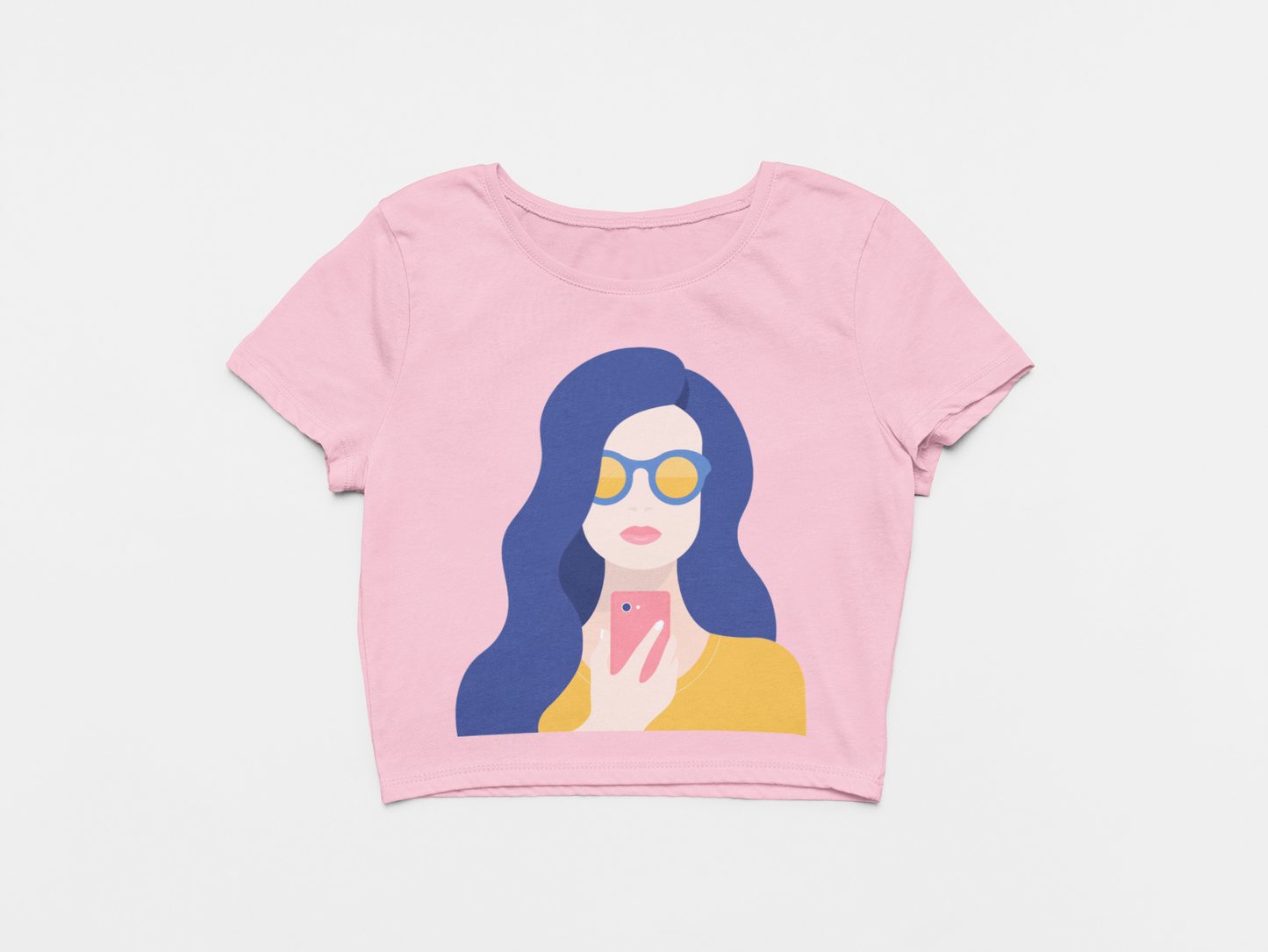 Woman Figurine Pink Crop Top For Women