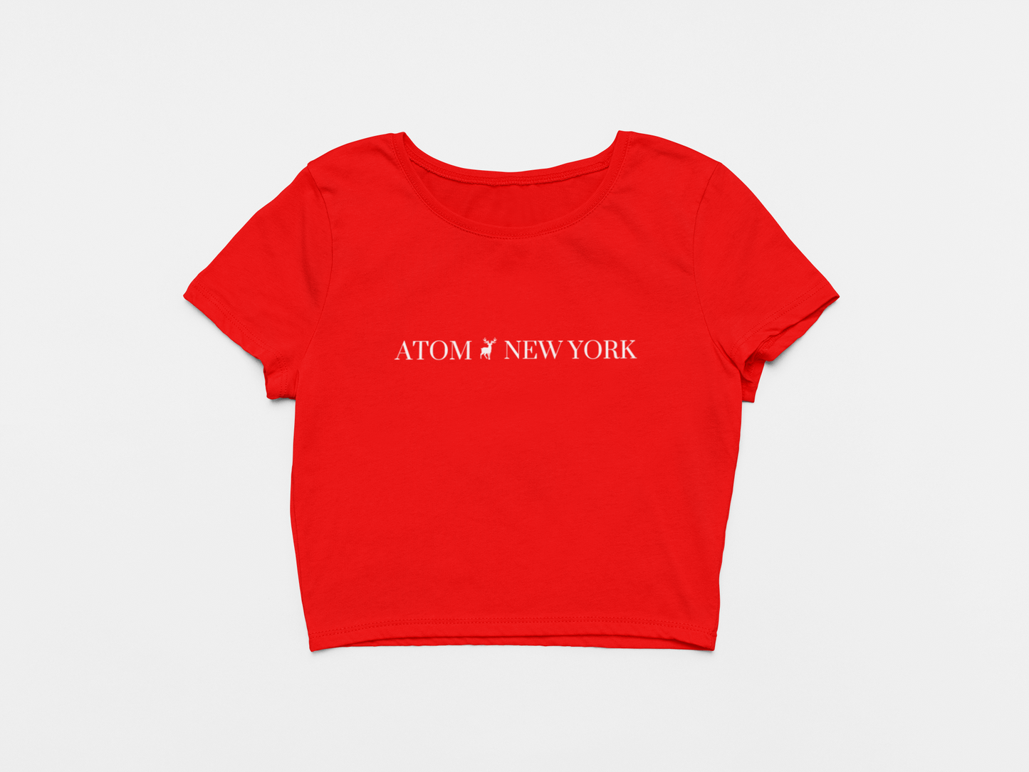 ATOM NEW YORK Signature Red Crop Top For Women